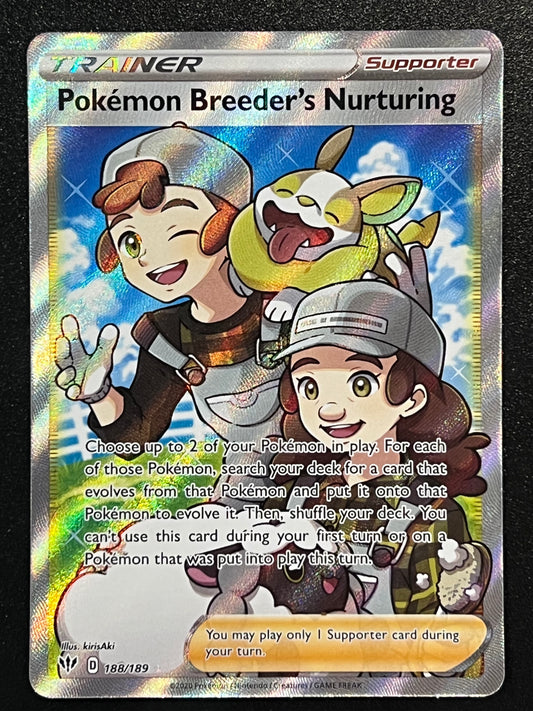 188/189 Pokémon Breeder’s Nurturing - Pokémon Darkness Ablaze Full Art