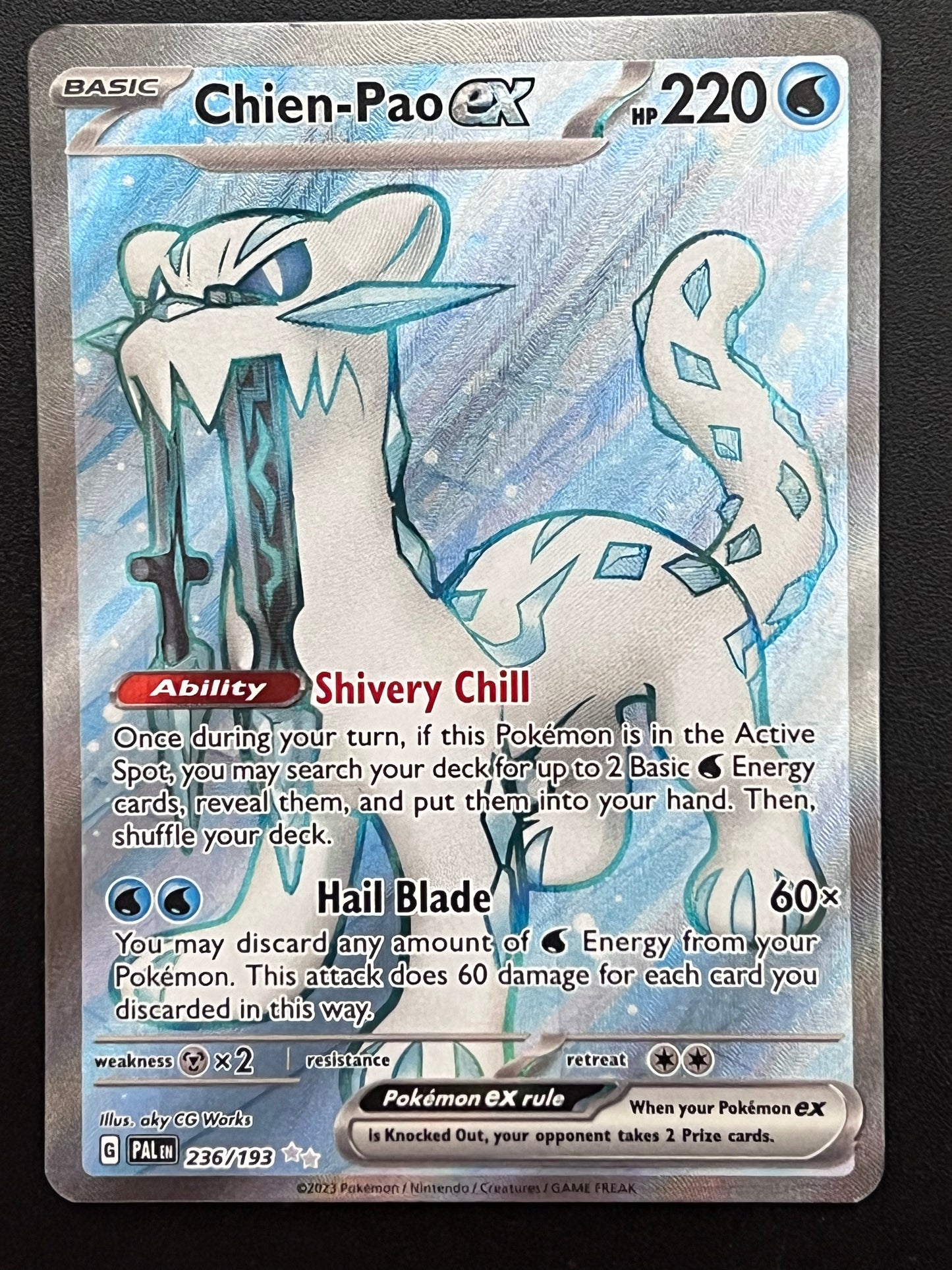 236/193 Chien-Pao Ex - Pokémon Paldea Evolved Ultra Rare