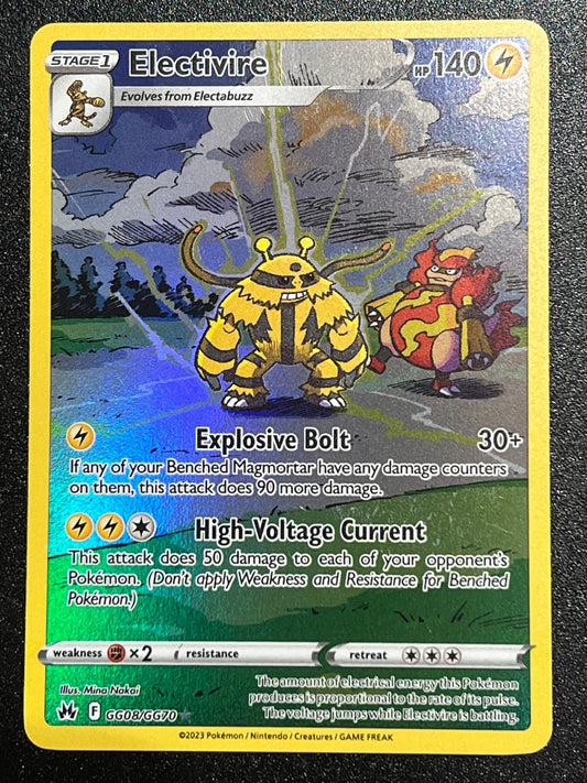 GG08/GG70 Electivire - Pokémon Crown Zenith Holo Rare