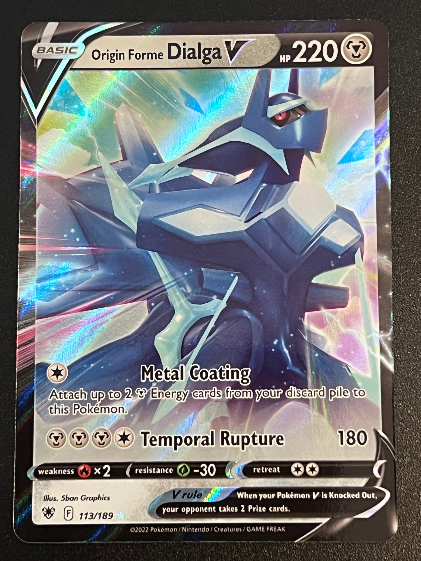 Origin Forme Dialga V - 113/189 Astral Radiance Rare Holo