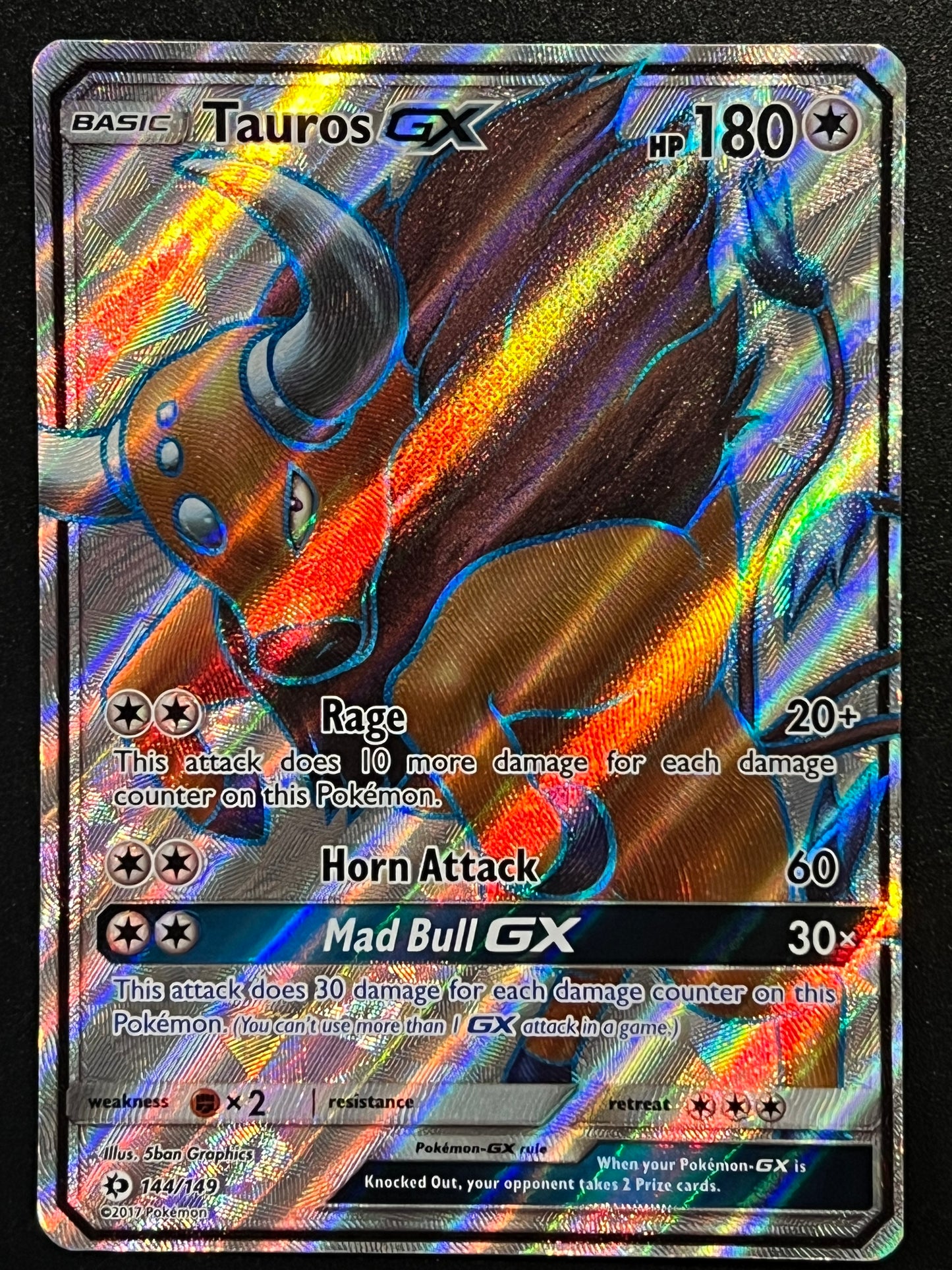 144/149 Tauros Gx - Pokémon Sun/Moon Base Full Art