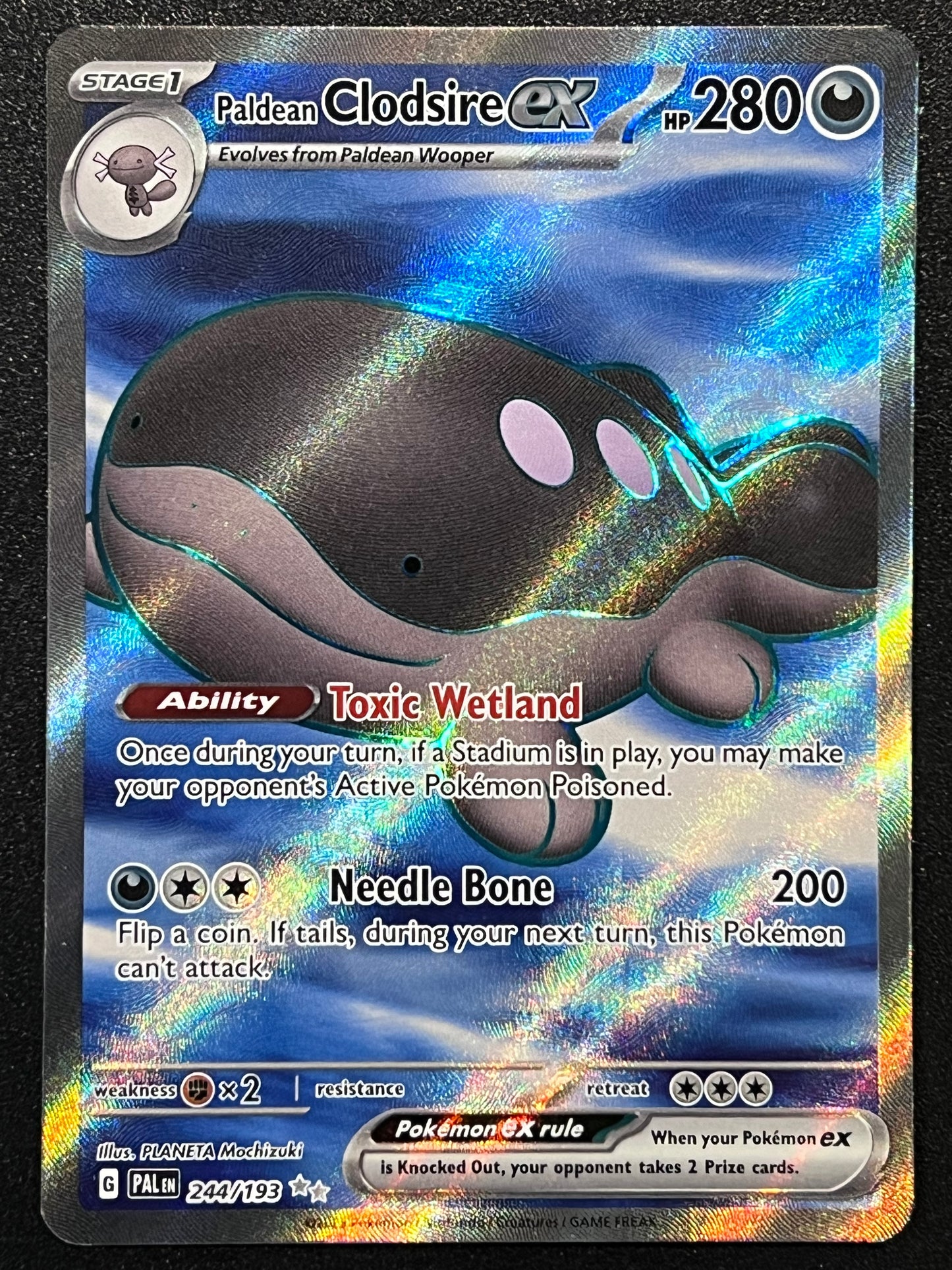 244/193 Clodsire Ex - Pokémon Paldea Evolved Ultra Rare