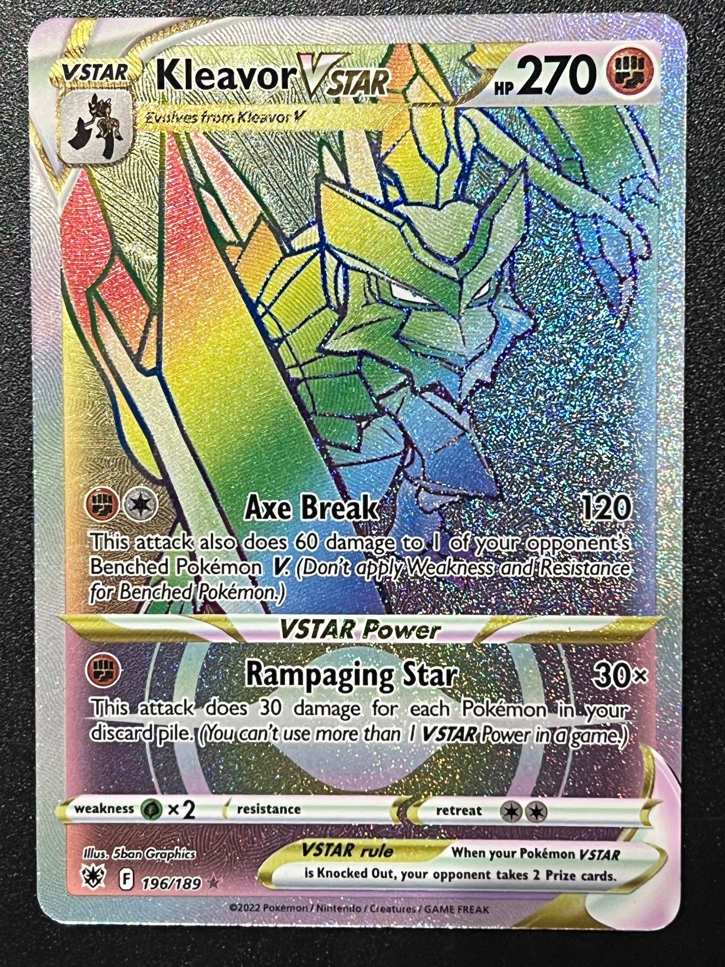 Kleavor VStar - 196/189 Astral Radiance Rainbow Rare Holo