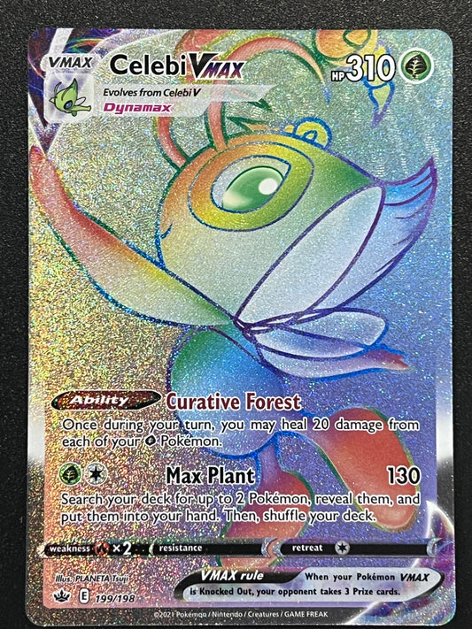 Celebi VMax - 199/198 Chilling Reign Rainbow Rare Holo VMax