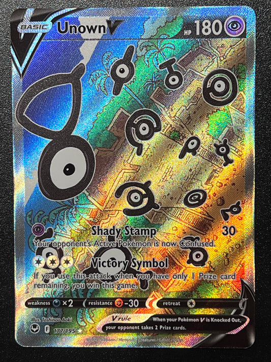 Unown V - 177/195 Silver Tempest Alt Art Ultra Rare Holo V