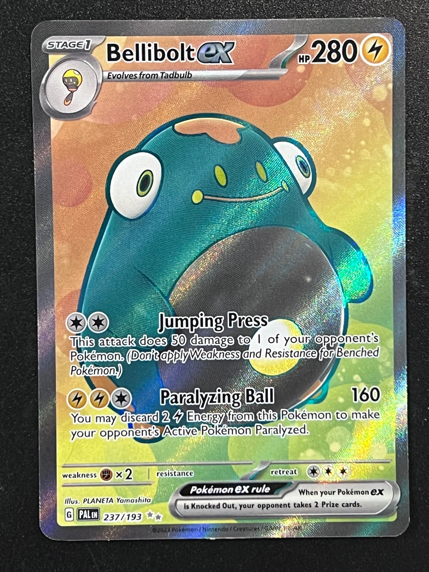 237/193 Bellibolt Ex - Pokémon Paldea Evolved Ultra Rare