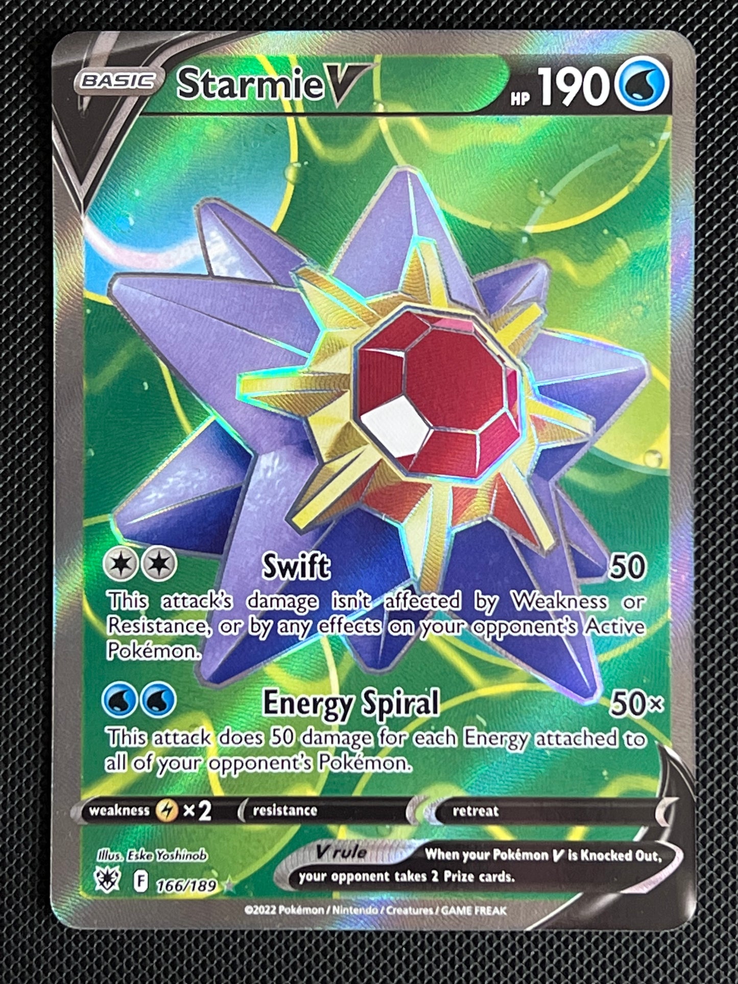 Starmie V - 166/189 Astral Radiance Rare Holo Full Art