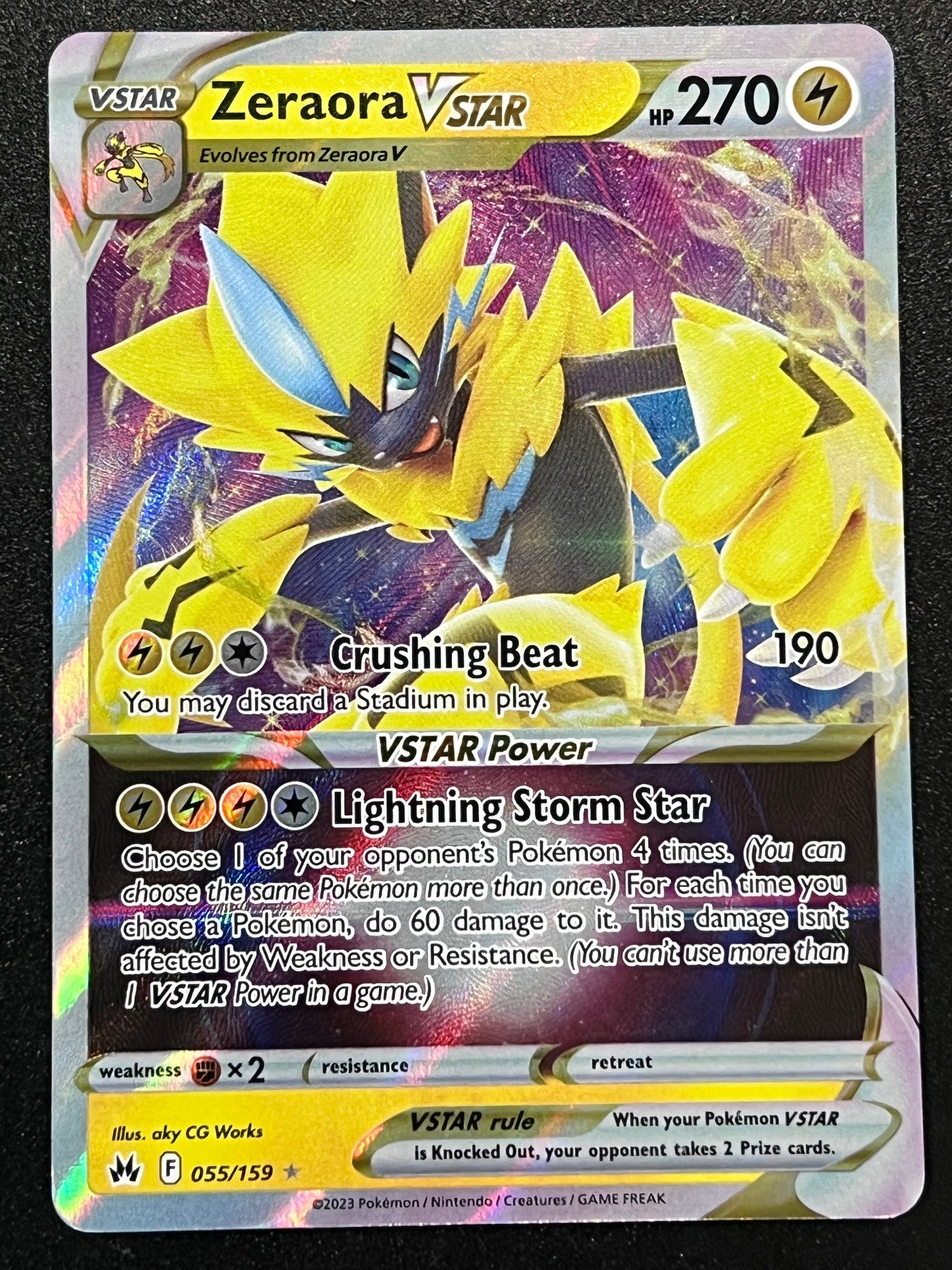 055/159 Zeraora VStar - Pokémon Crown Zenith Ultra Rare