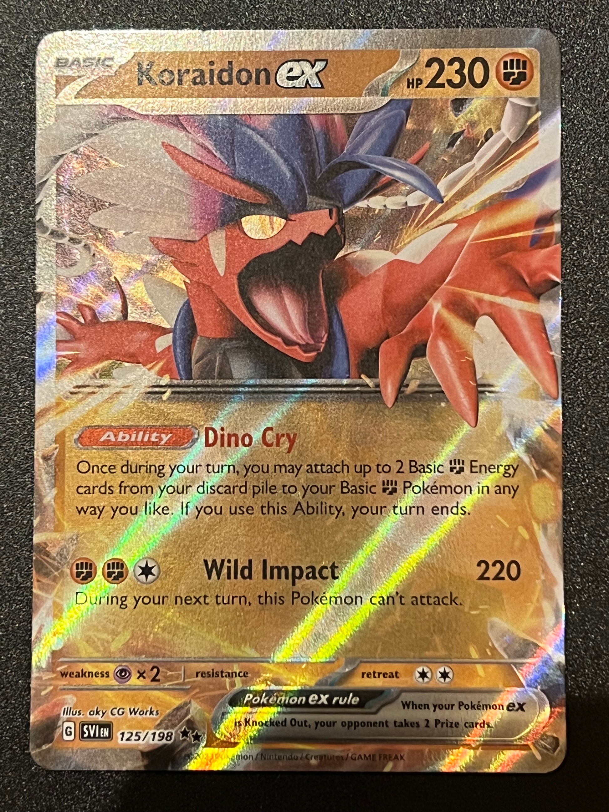 Pokemon TCG Koraidon EX 125/198 - Scarlet & Violet Rare Holo