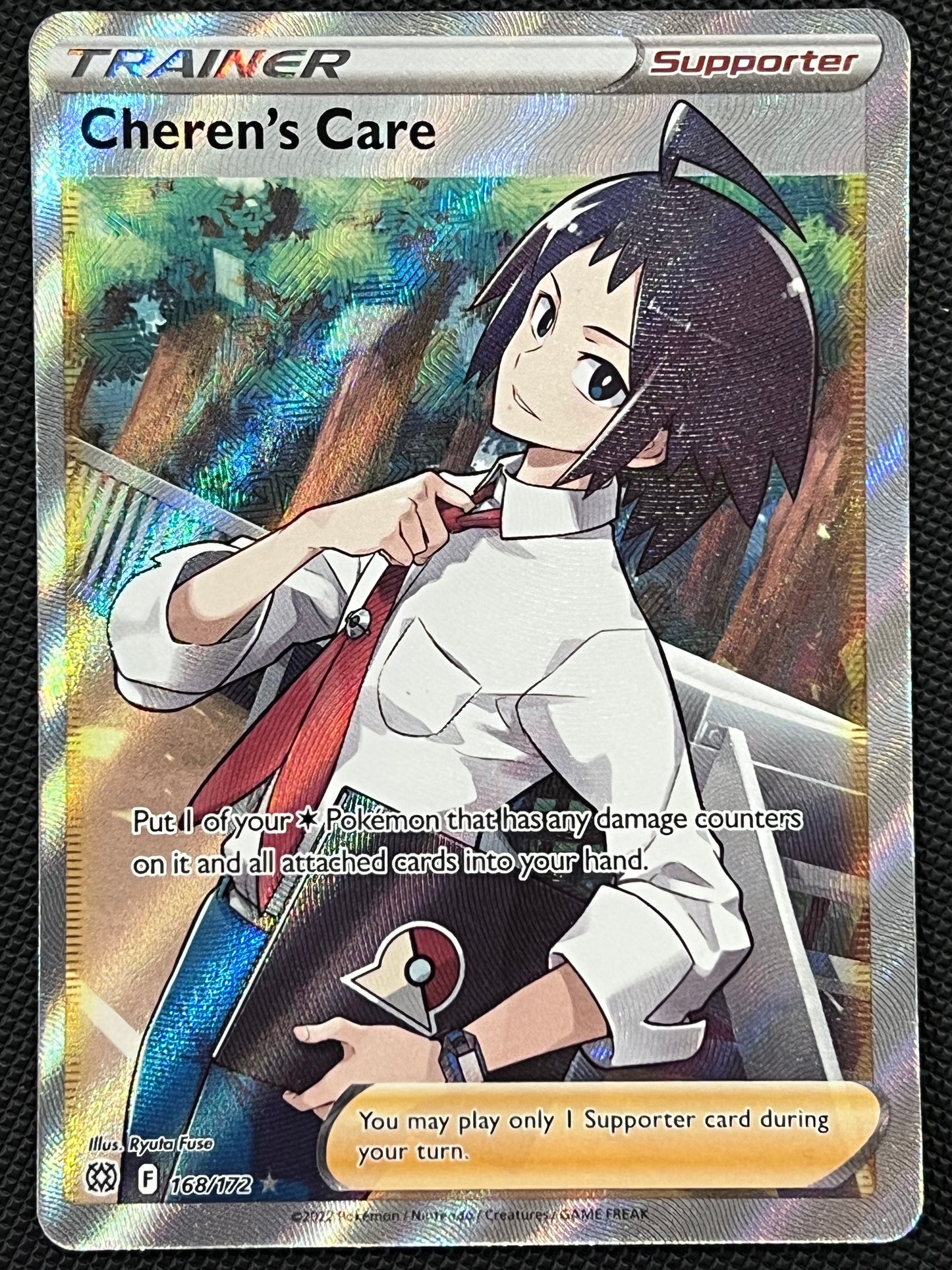 Cheren’s Care - 168/172 Brilliant Stars Ultra Rare Holo Trainer