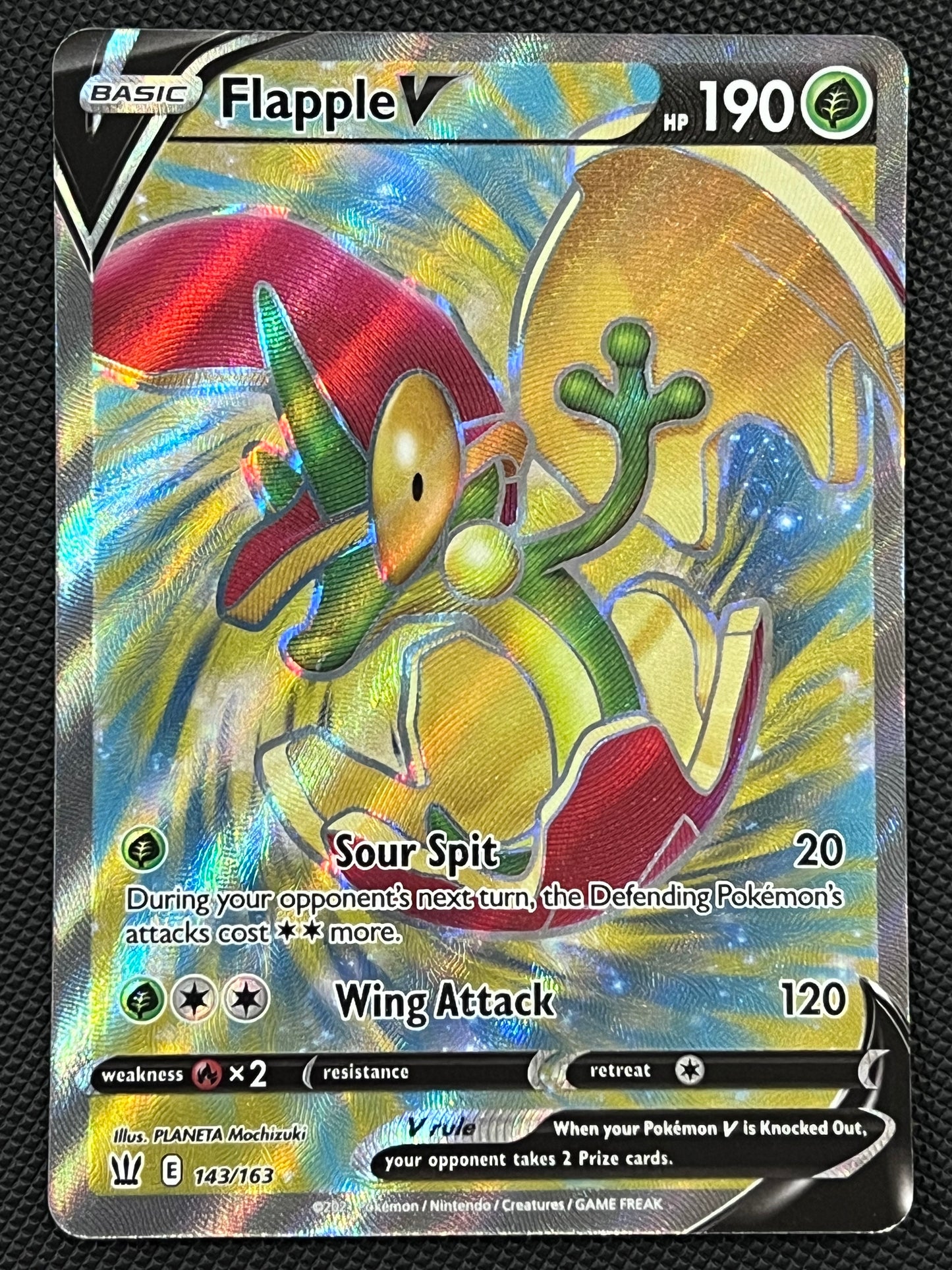 Flapple V - 143/163 Battle Styles Full Art Rare Holo V