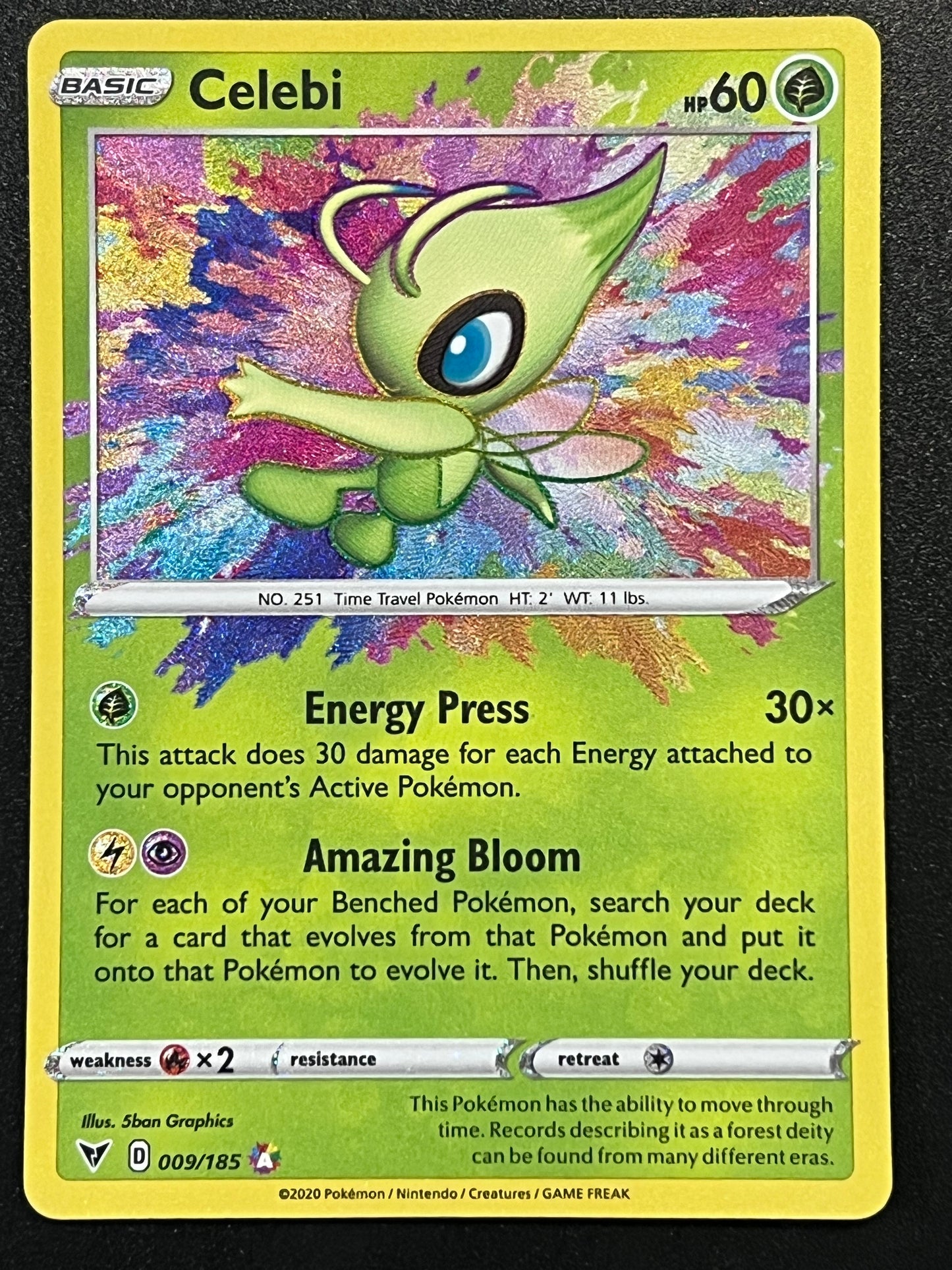 009/185 Celebi - Pokémon Vivid Voltage Amazing Rare