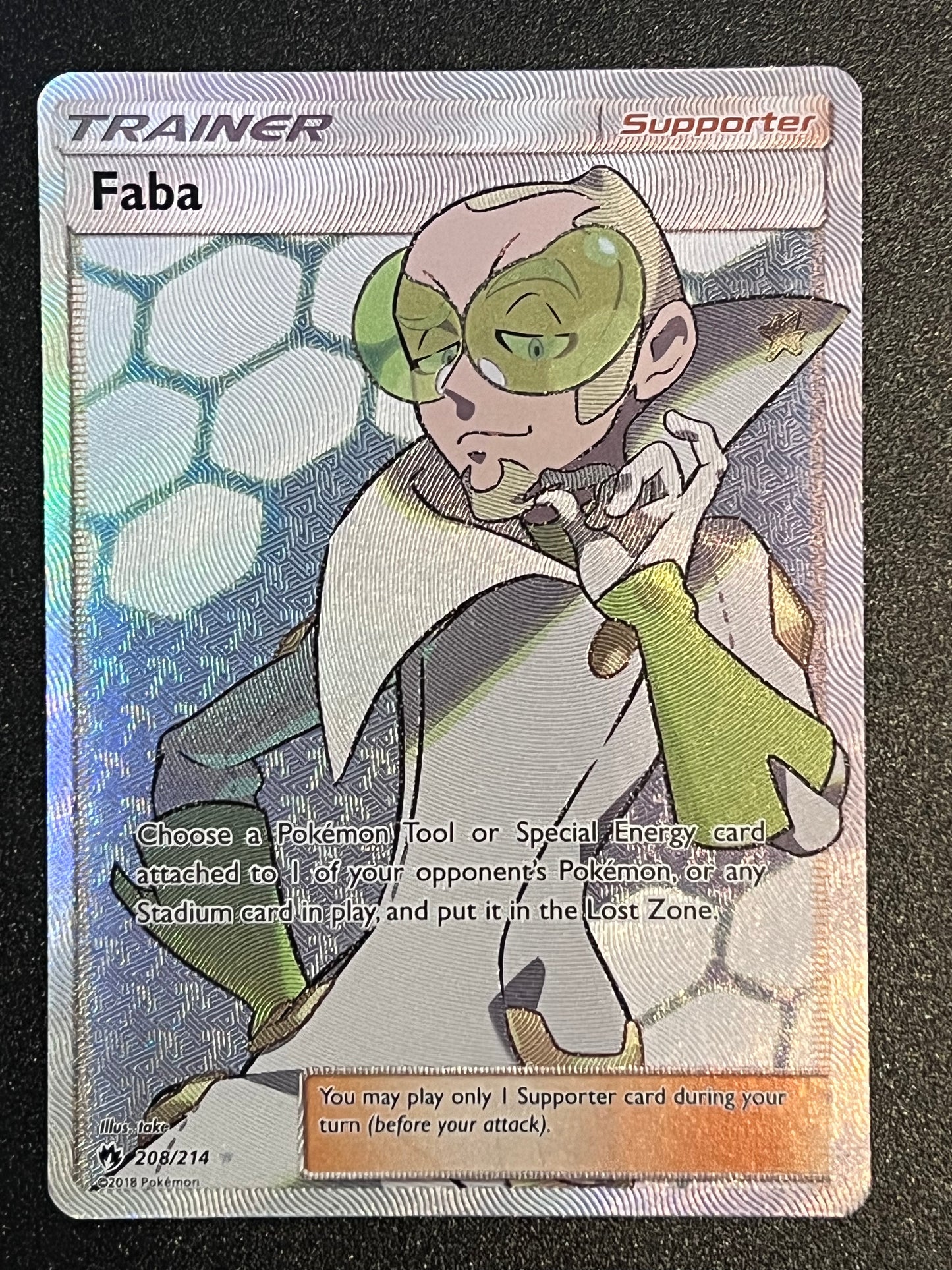 208/214 Faba - Pokémon Lost Thunder Full Art