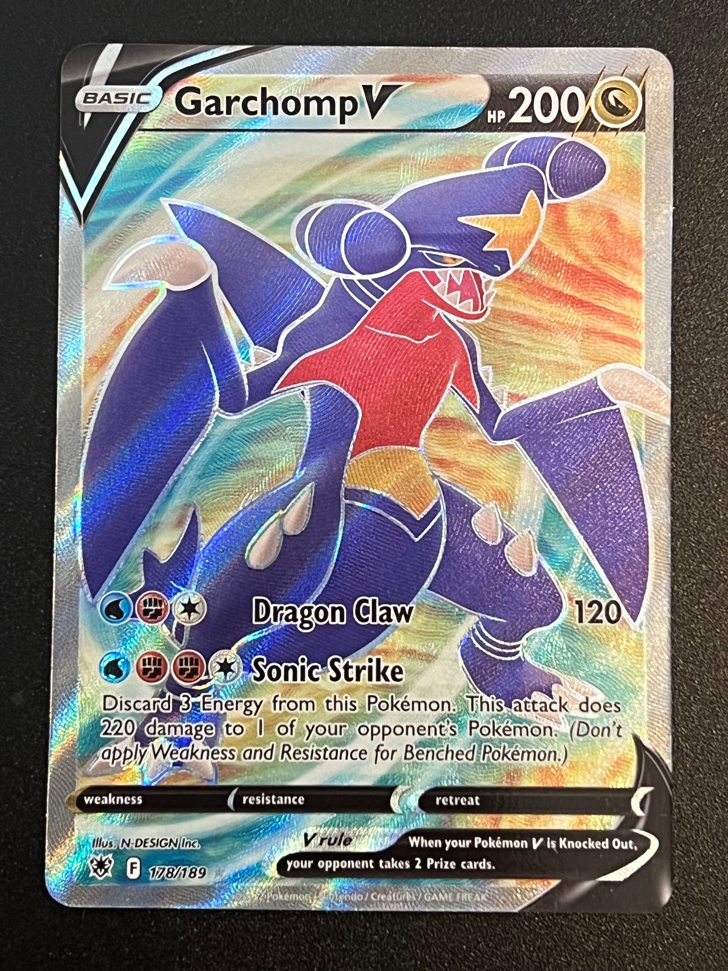 Garchomp V - 178/189 Astral Radiance Rare Holo Full Art