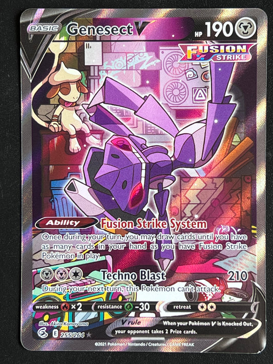 Pokemon - Fusion Strike - Genesect V - 255/264 - Full ART -NM/M - New *ALT  ART*