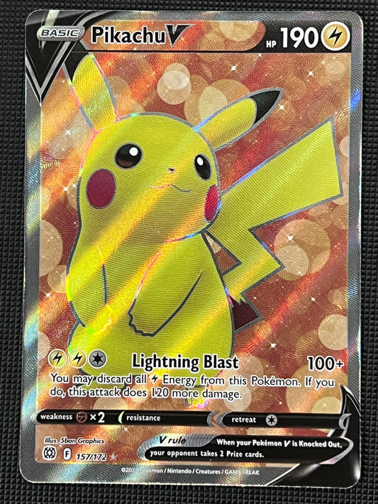 Pikachu V - 157/172 Brilliant Stars Rare Full Art Holo V