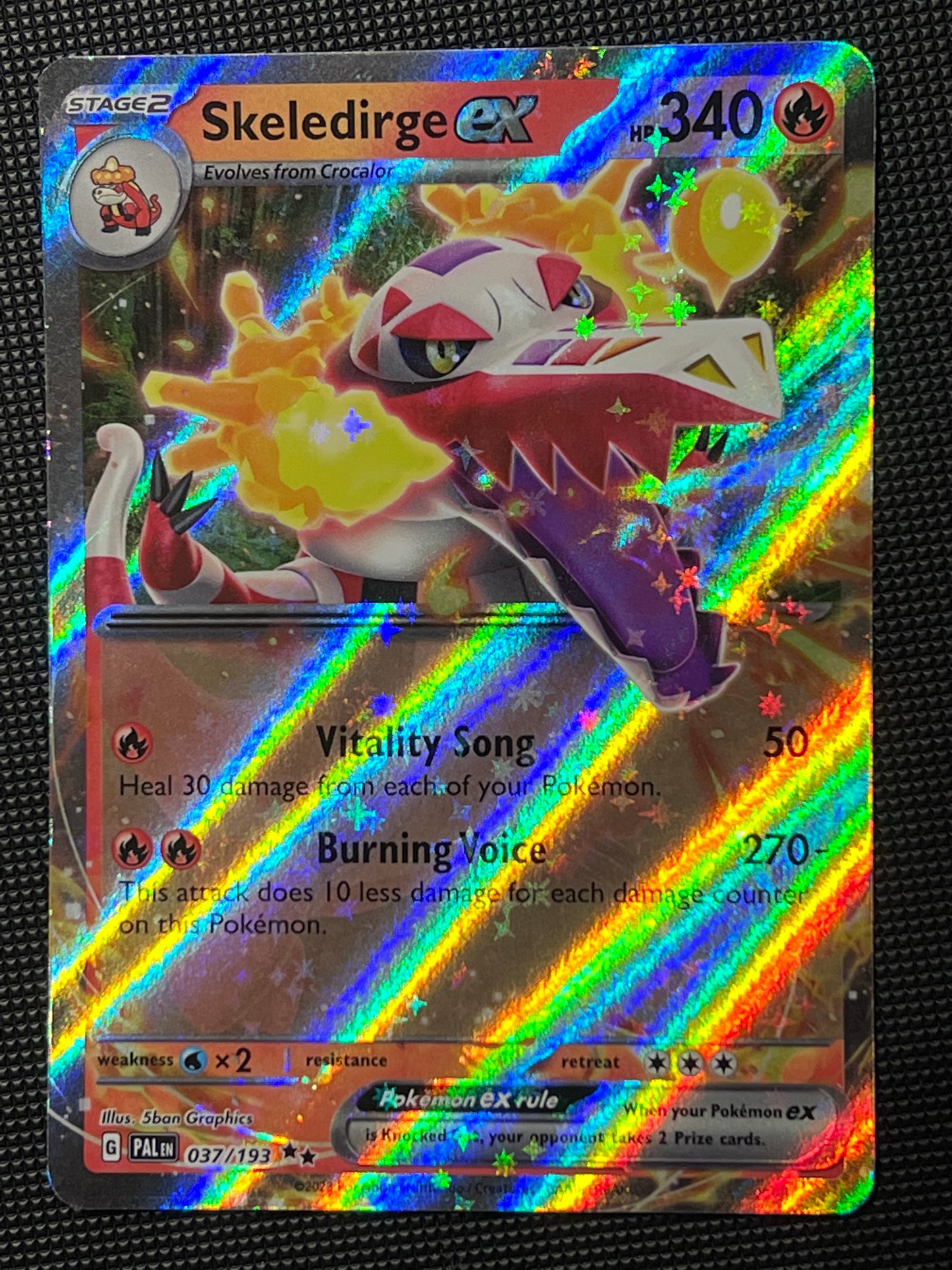 037/193 Skeledirge Ex - Pokémon Paldea Evolved Double Rare