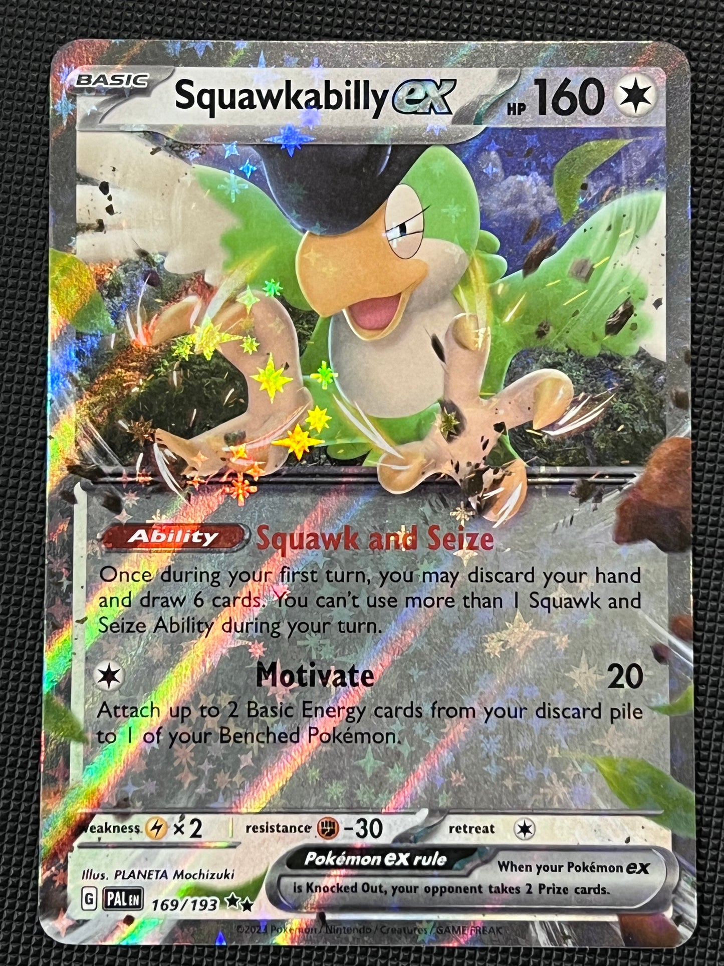 169/193 Squawkabilly Ex - Pokémon Paldea Evolved Double Rare