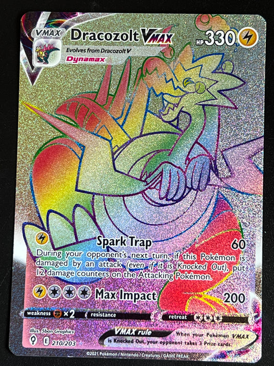 210/203 Dracozolt VMax - Evolving Skies Rainbow Secret Rare