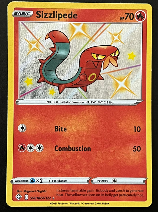 Sizzlipede - SV018/SV122 Shining Fates Rare Shiny Holo