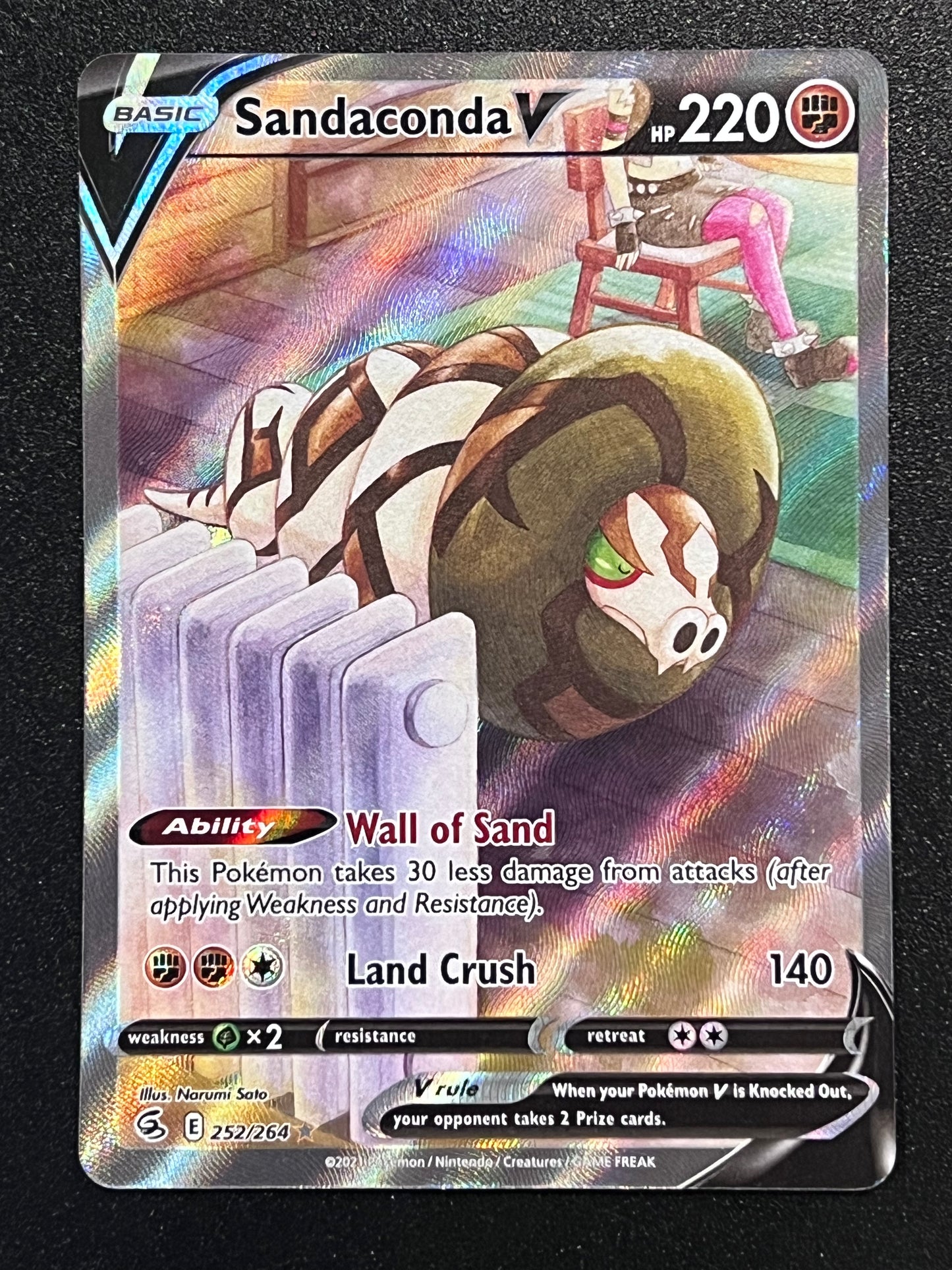 Sandaconda V - 252/264 Fusion Strike Rare Alt Art Holo V