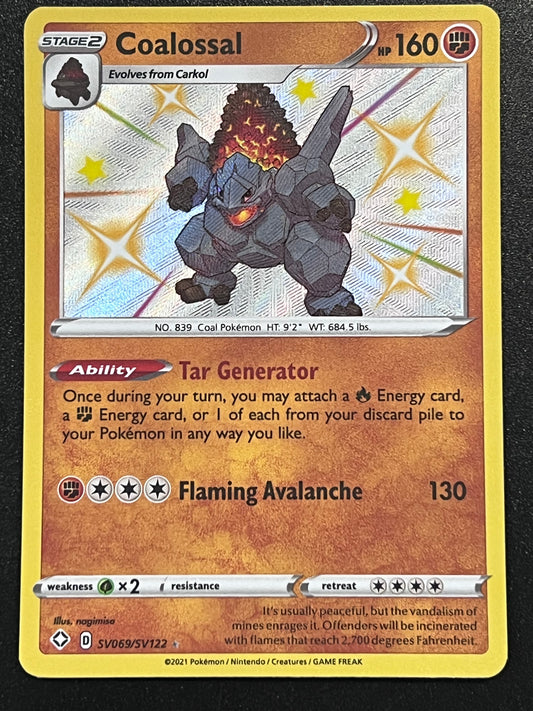 Coalossal - SV069/SV122 Shining Fates Rare Shiny Holo