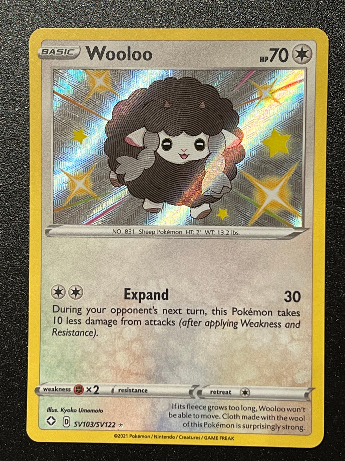 Wooloo - SV103/SV122 Shining Fates Rare Shiny Holo