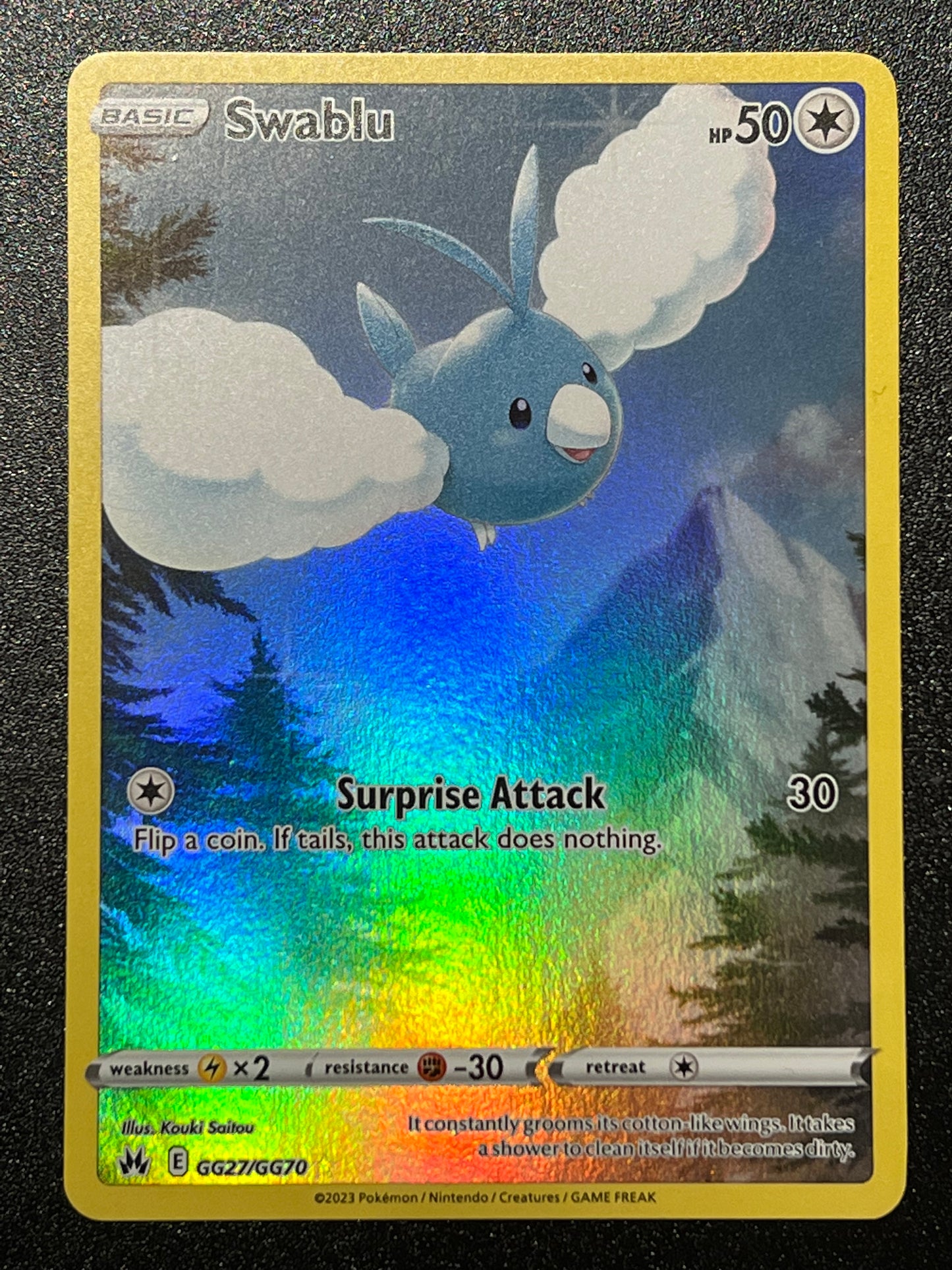 GG27/GG70 Swablu - Pokémon Crown Zenith Holo Rare