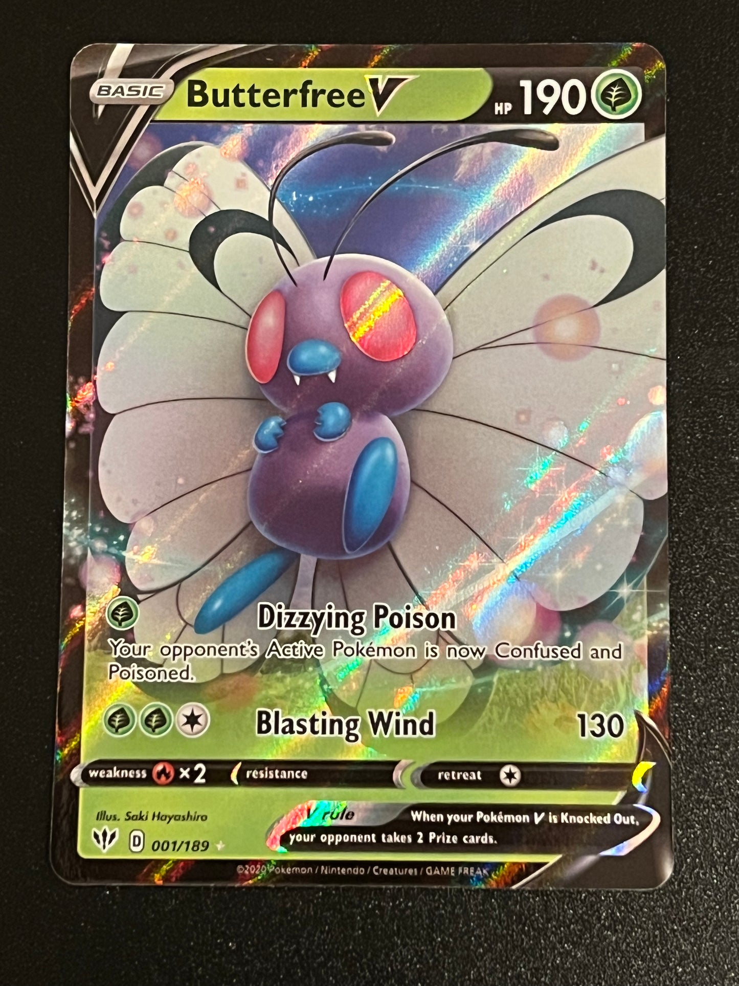 001/189 Butterfree V - Pokémon Darkness Ablaze Ultra Rare