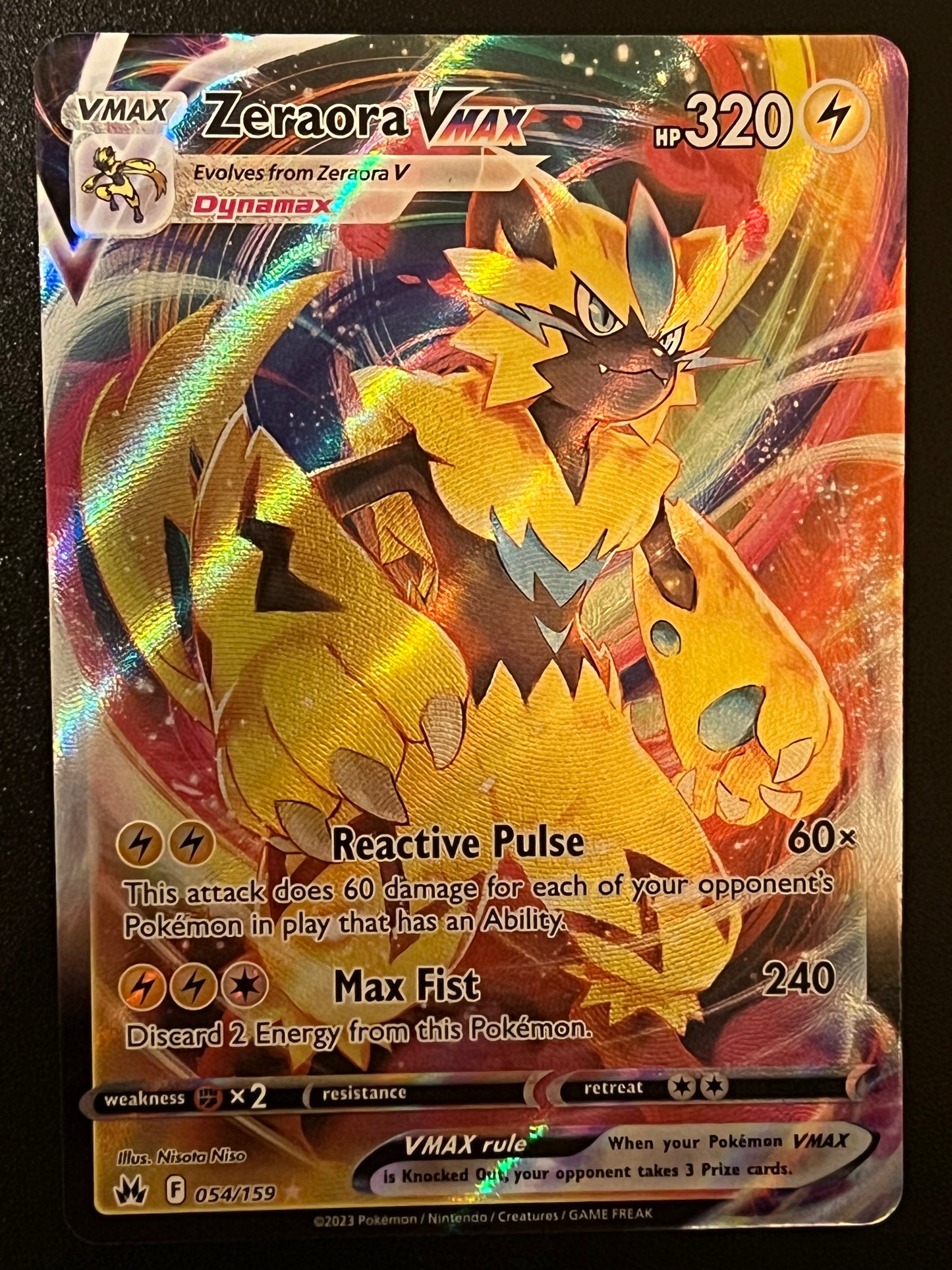 054/159 Zeraora VMax - Pokémon Crown Zenith Ultra Rare