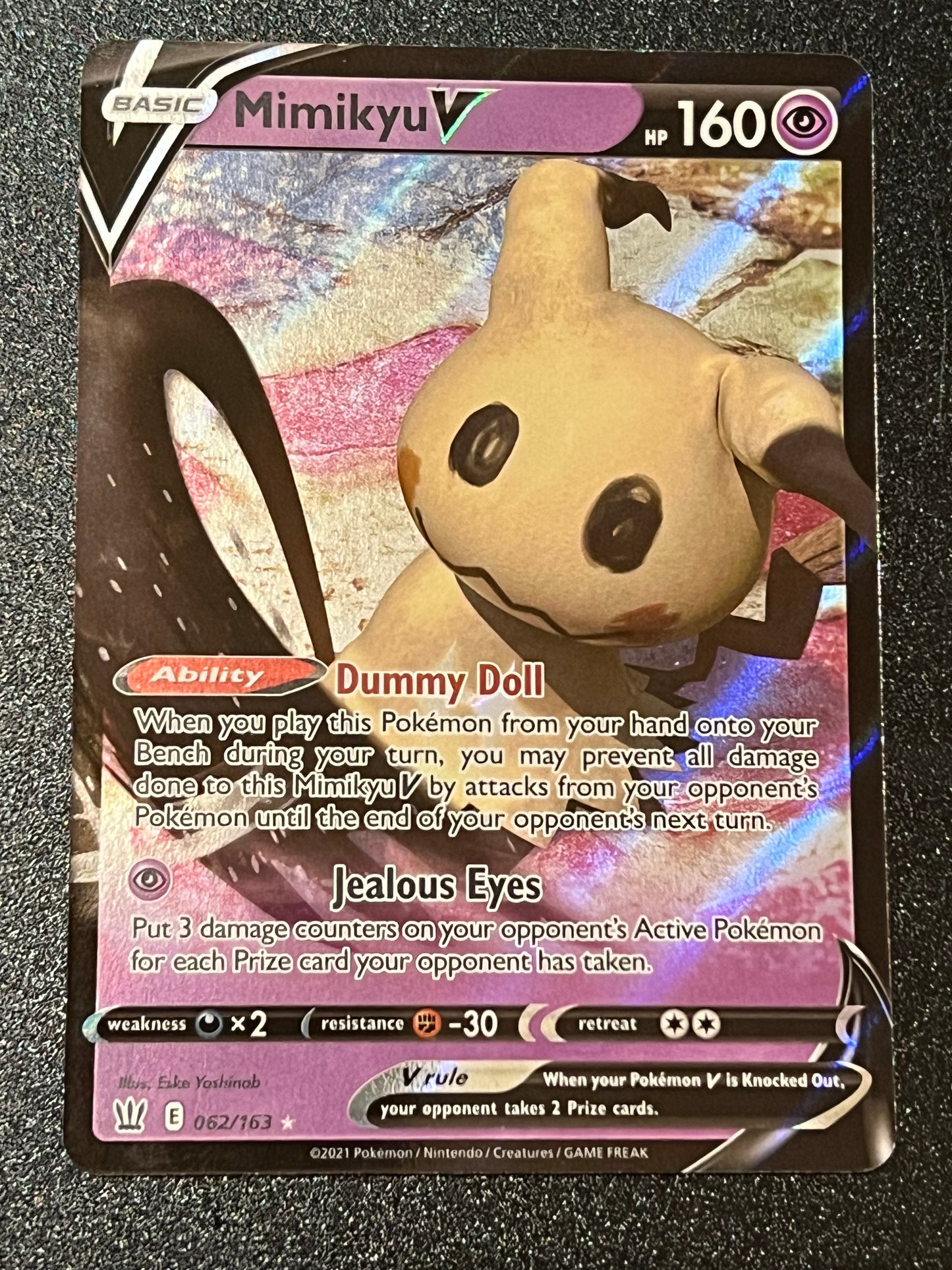 062/163 Mimikyu V - Pokémon Battle Styles Ultra Rare