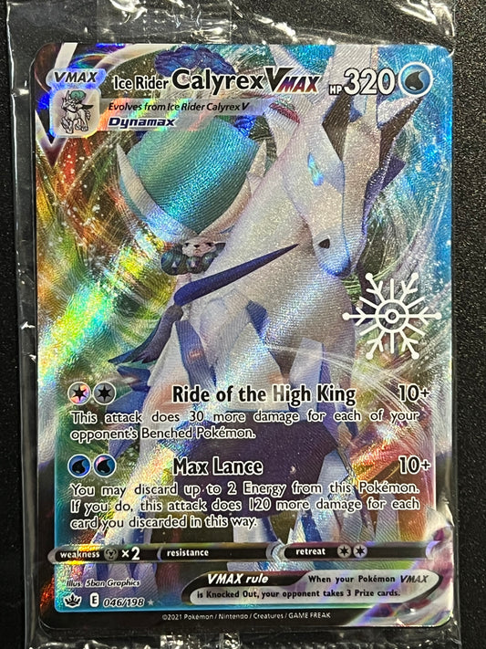 Ice Rider Calyrex VMax Stamped Snowflake (SEALED) - 046/198 Chilling Reign Rare Holo VMax