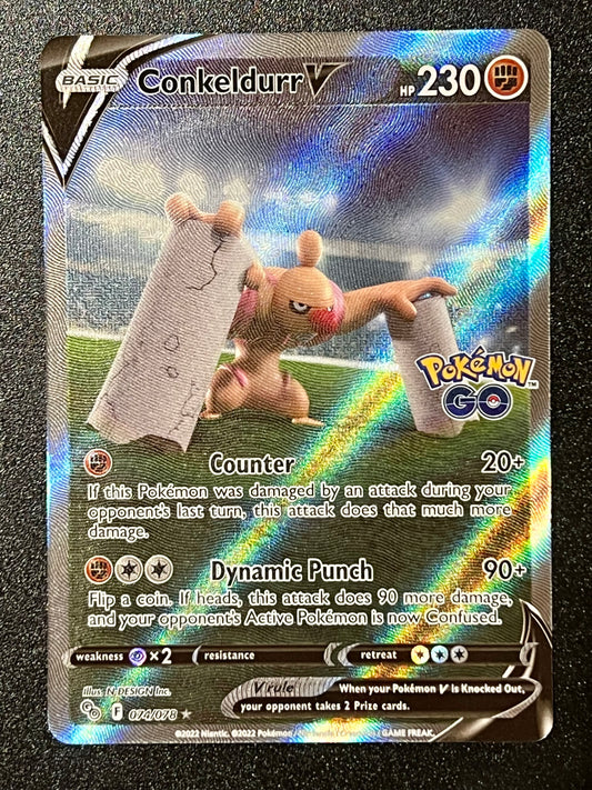 Conkeldurr V - 074/078 Pokémon Go Ultra Rare Alt Art Holo V