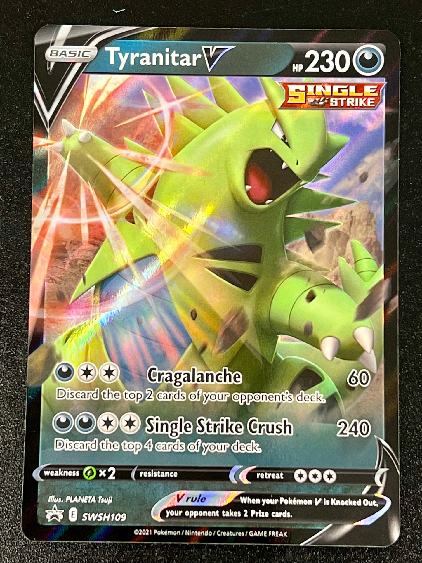 Tyranitar V - SWSH109 Holo Promo Black Star