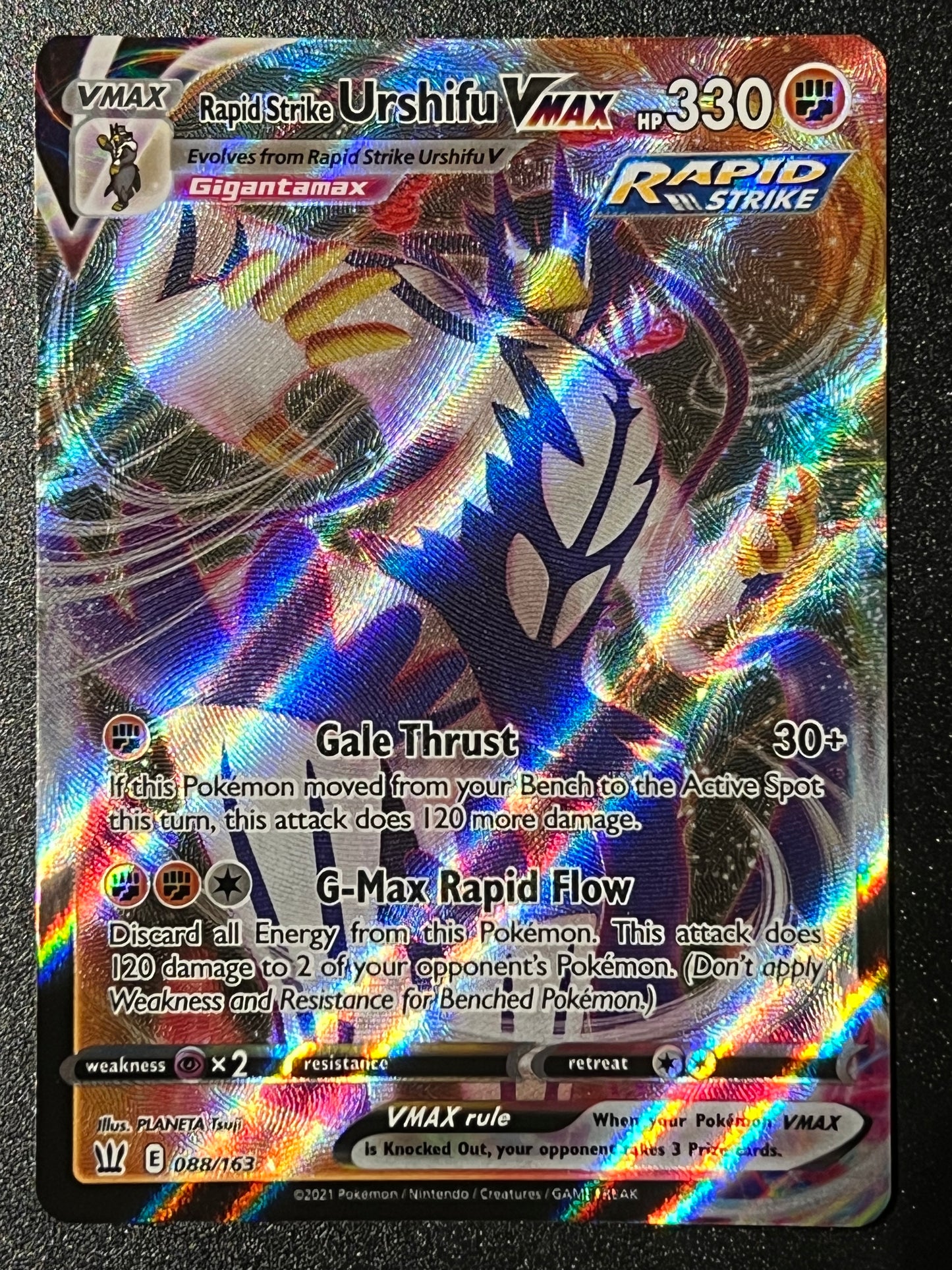 Rapid Strike Urshifu VMax - 088/163 Battle Styles Rare Holo VMax