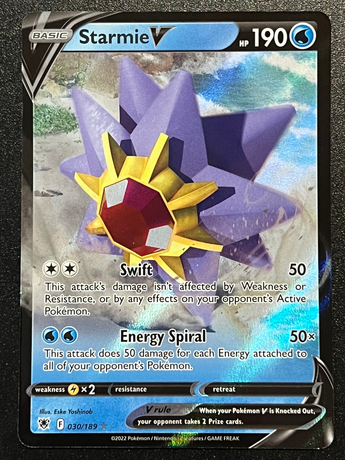 Starmie V - 030/189 Astral Radiance Rare Holo