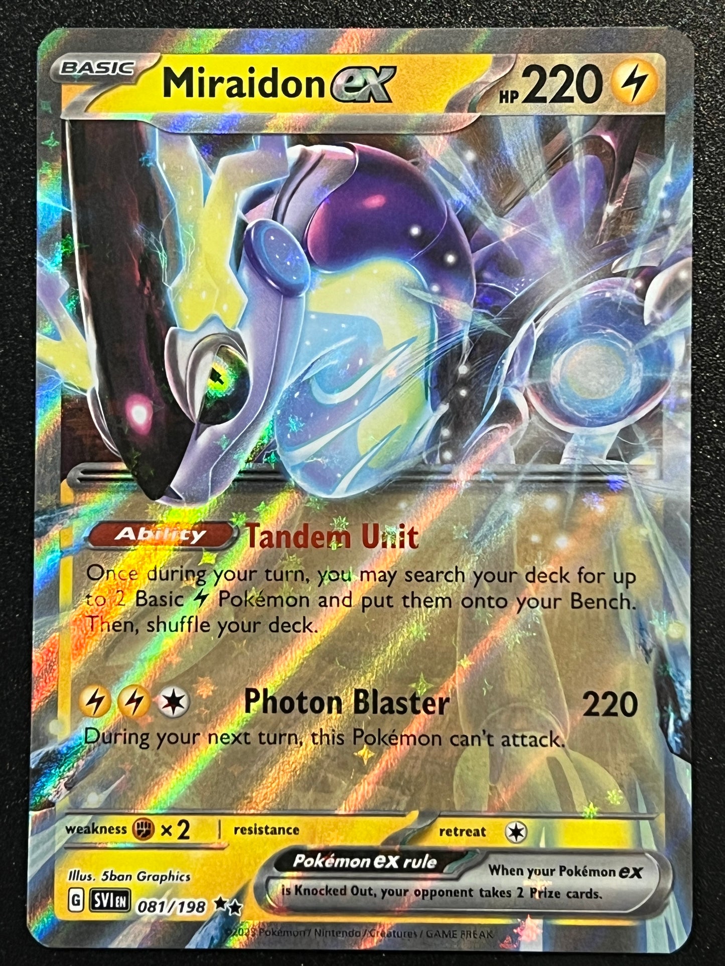 081/198 Miraidon Ex - Pokémon Scarlet/Violet Double Rare