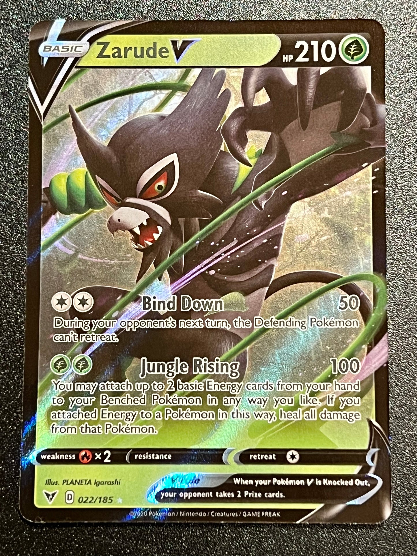 022/185 Zarude V - Pokémon Vivid Voltage Ultra Rare