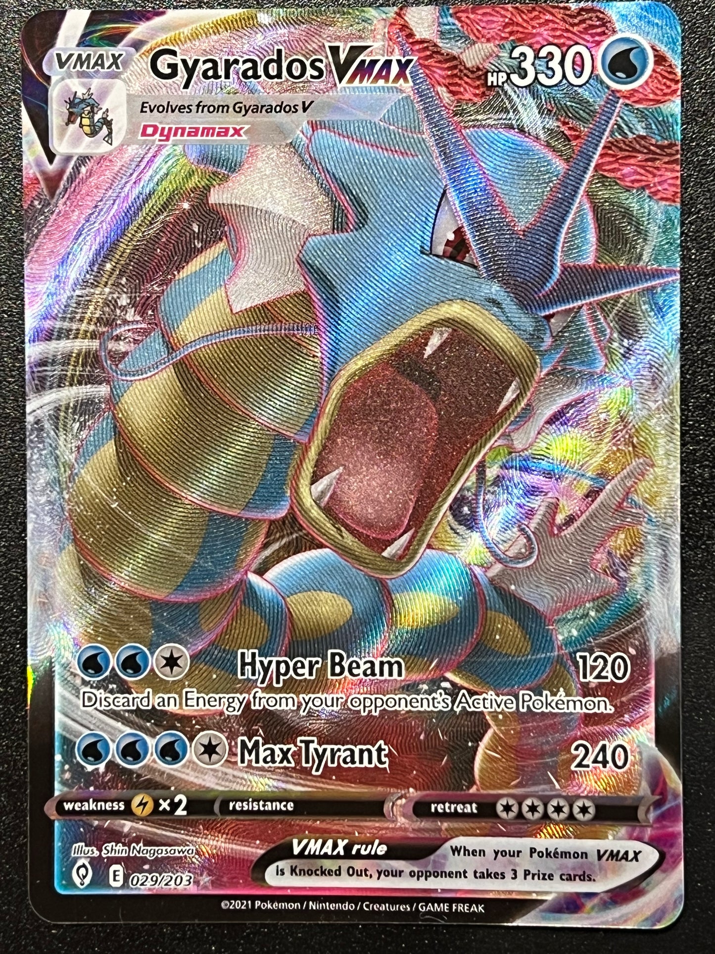 029/203 Gyarados VMax - Evolving Skies Ultra Rare