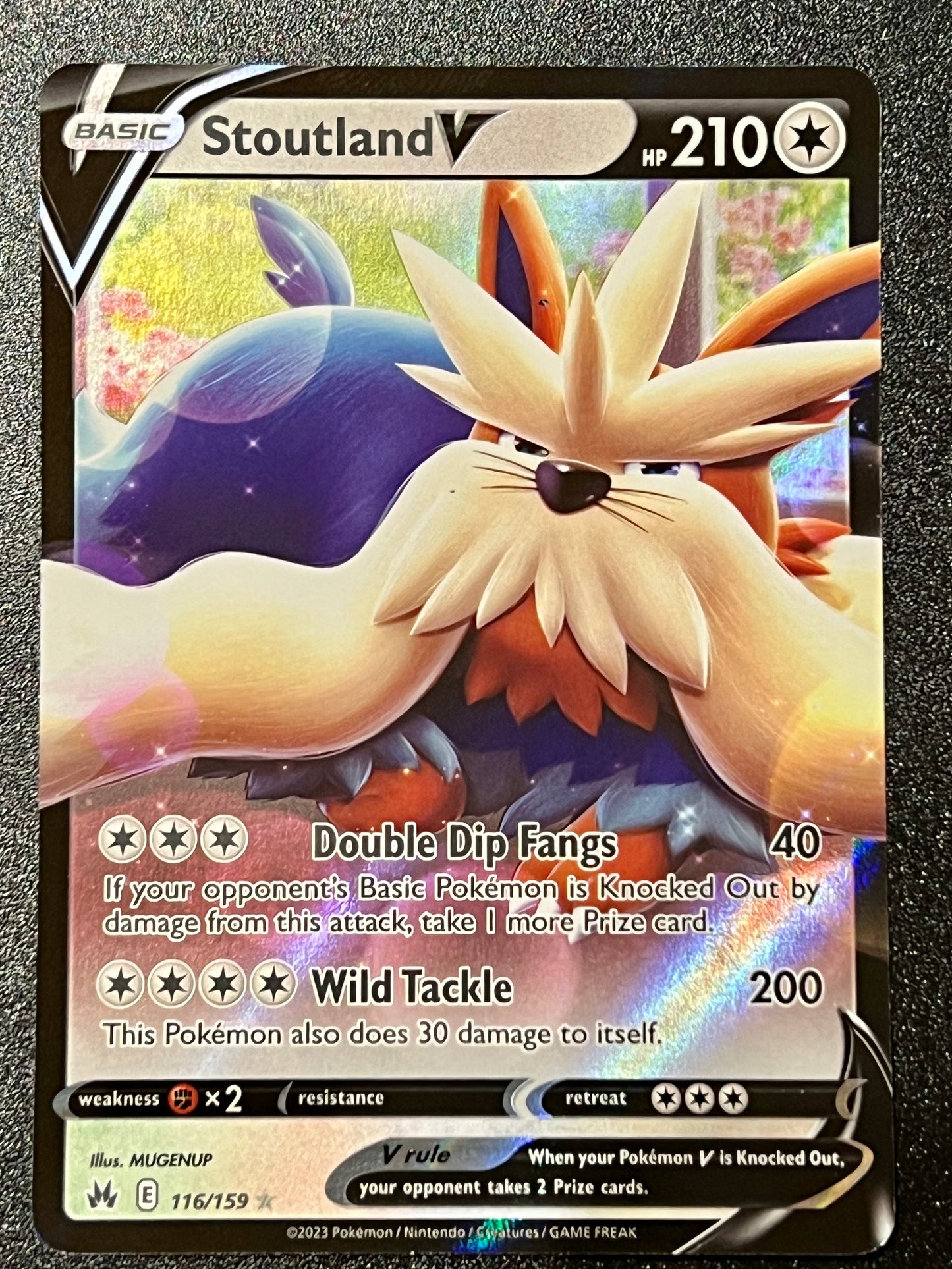 116/159 Stoutland V - Pokémon Crown Zenith Ultra Rare