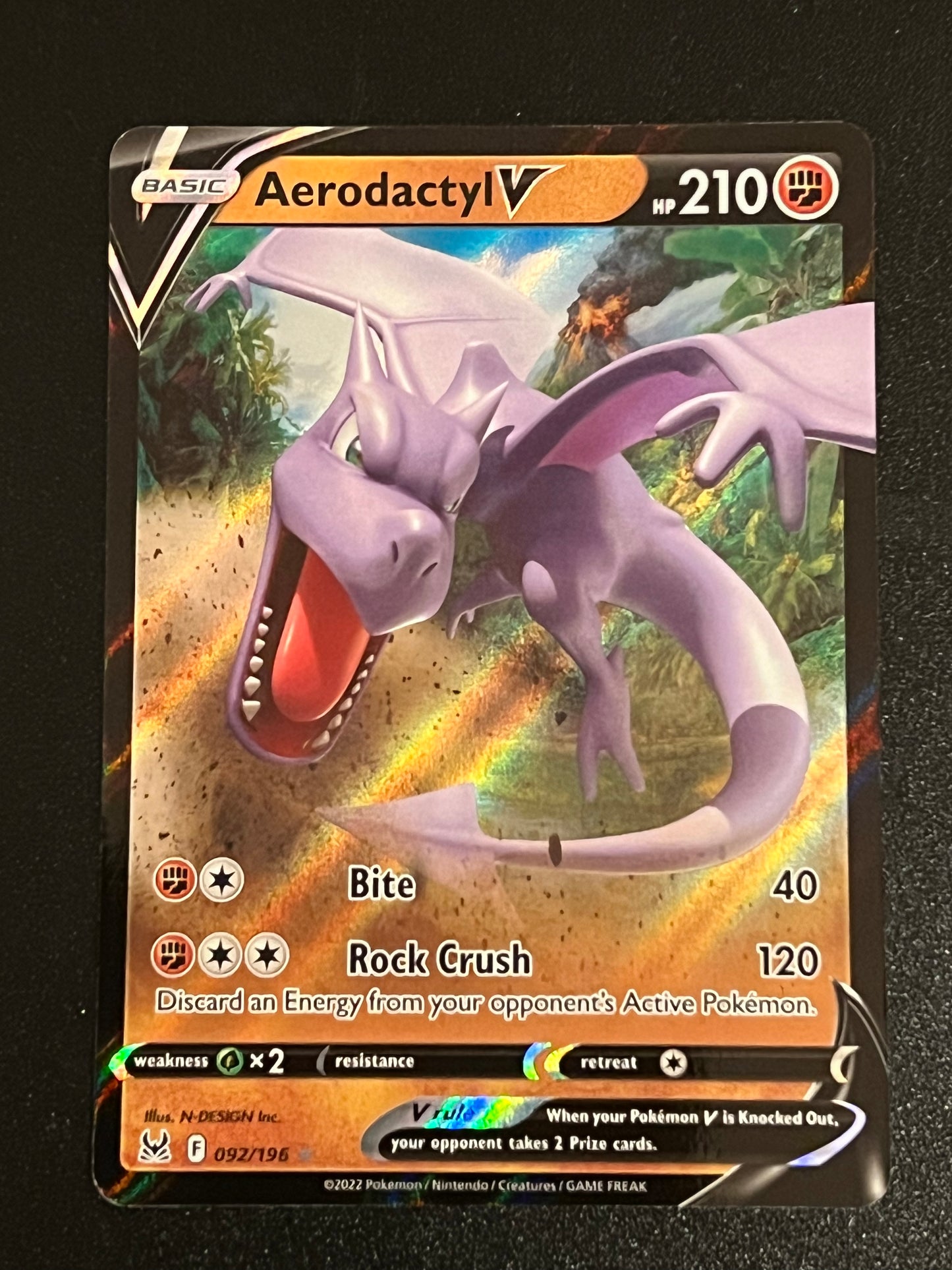 Aerodactyl V - 092/196 Lost Origin Rare Holo