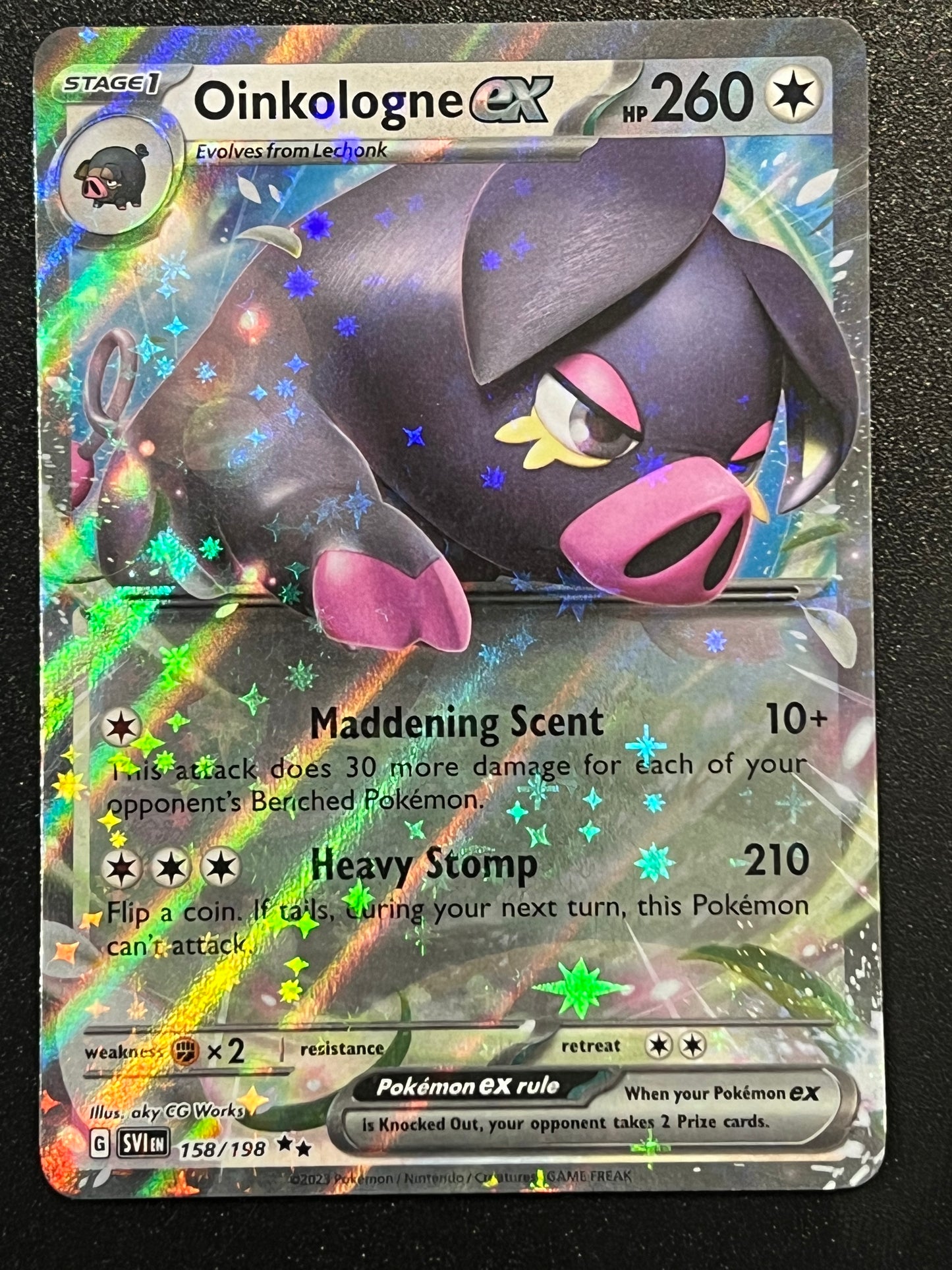 158/198 Oinkologne Ex - Pokémon Scarlet/Violet Base Double Rare