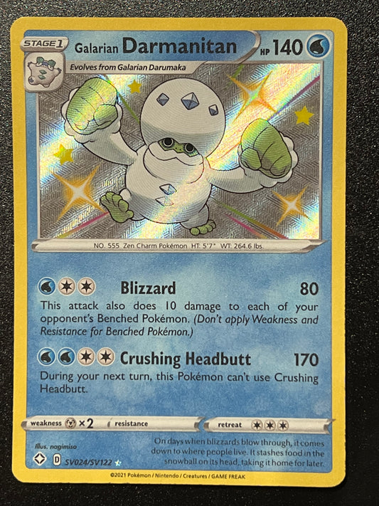 Galarian Darmanitan - SV024/SV122 Shining Fates Rare Shiny Holo