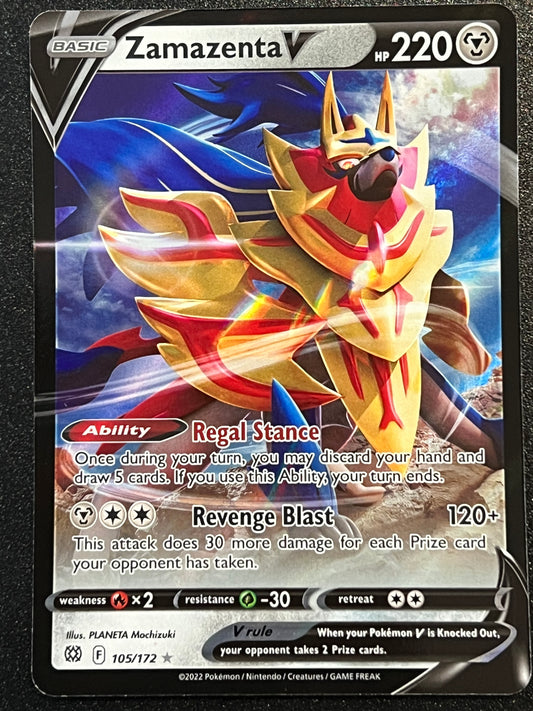 105/172 Zamazenta V - Pokémon Brilliant Stars Ultra Rare