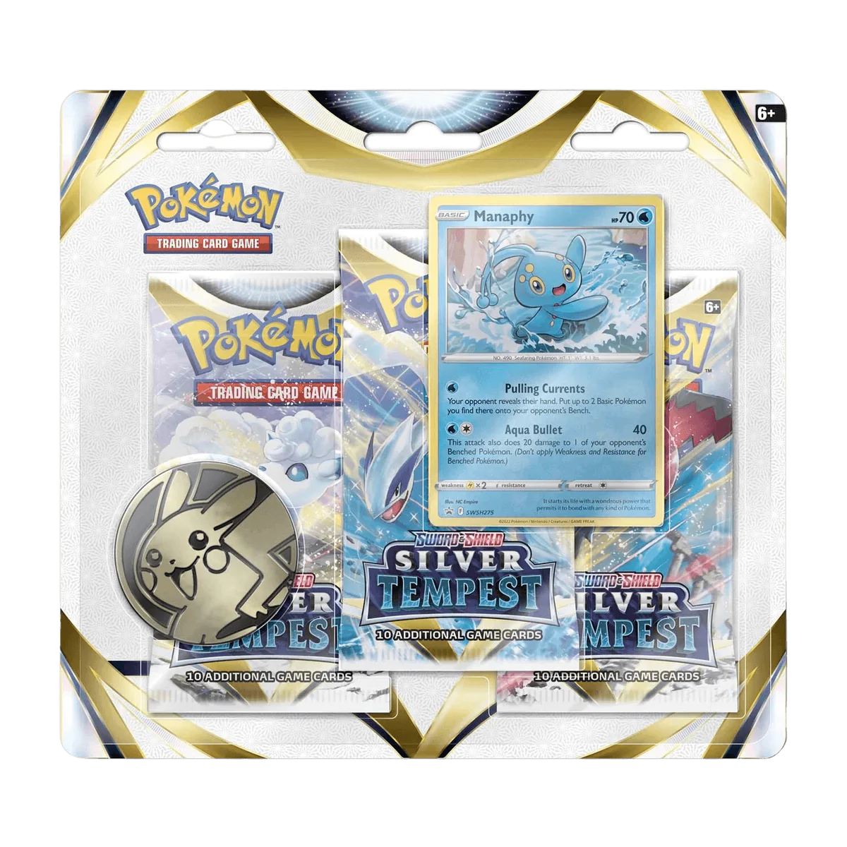 Pokémon TCG: SwSh12 - Silver Tempest 3 Booster Blister (Manaphy)