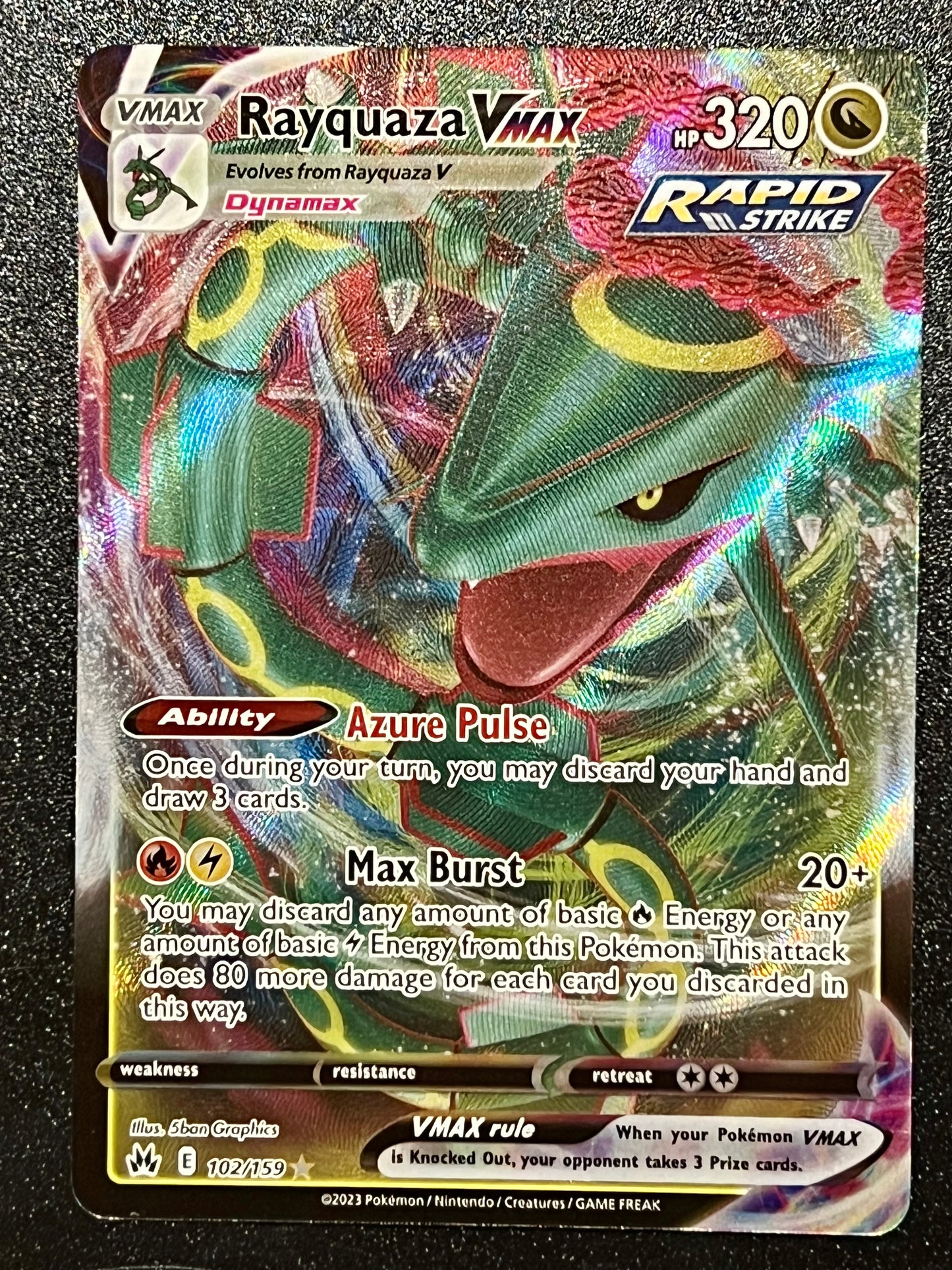 102/159 Rayquaza VMax - Pokémon Crown Zenith Ultra Rare