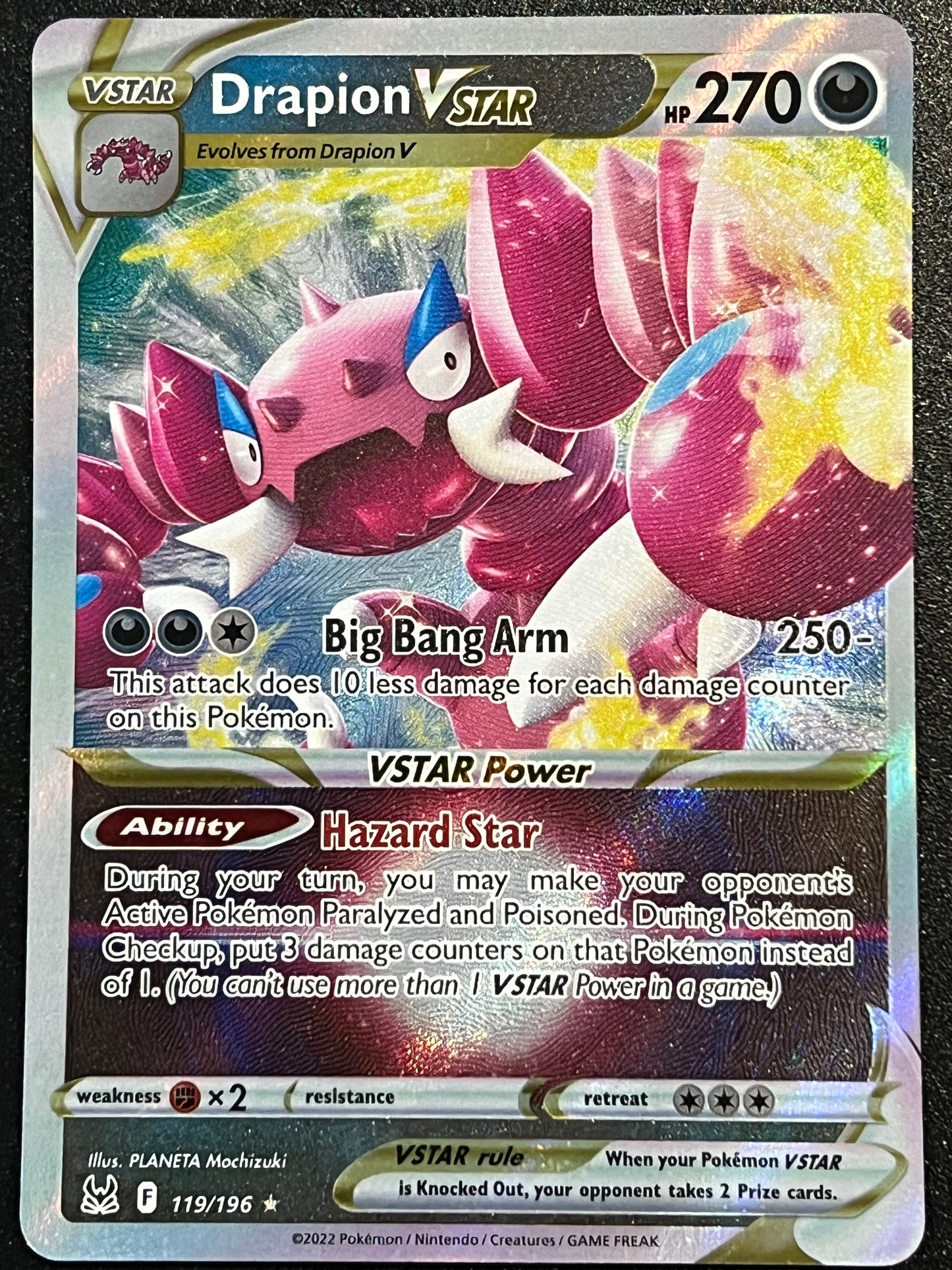 Drapion VStar - 119/196 Lost Origin Rare Holo VStar