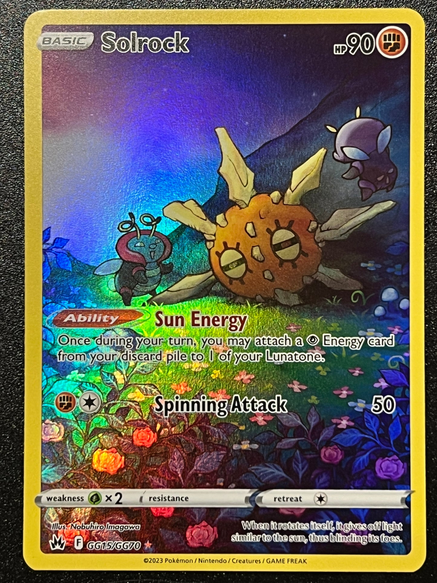 GG15/GG70 Solrock - Pokémon Crown Zenith Holo Rare