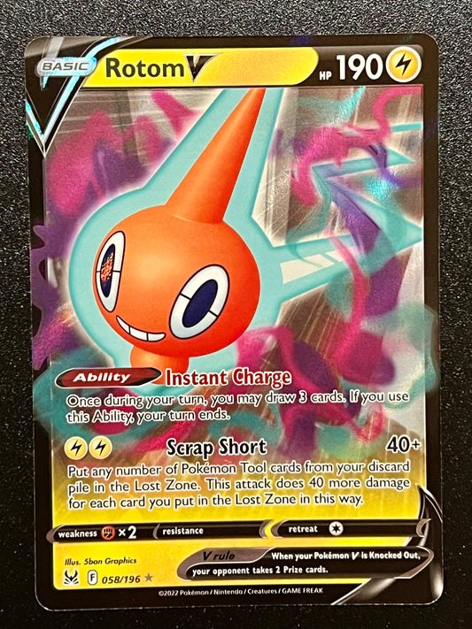 Rotom V - 058/196 Lost Origin Rare Holo