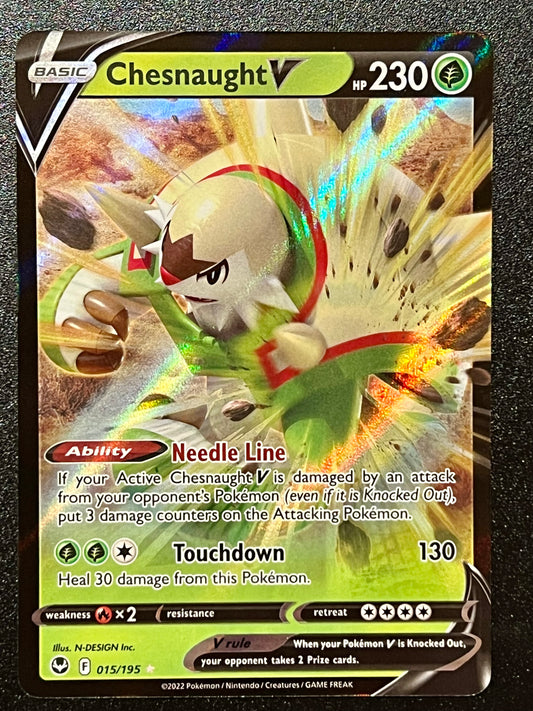 015/195 Chesnaught V - Pokémon Silver Tempest Ultra Rare